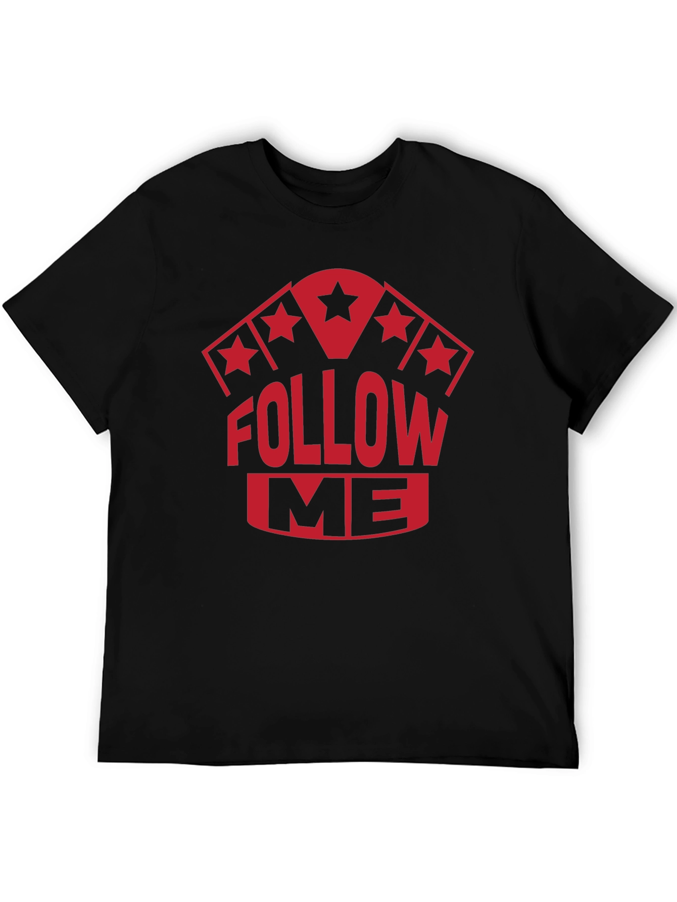 Follow Me Graphic T-Shirt - Black Cotton Tee
