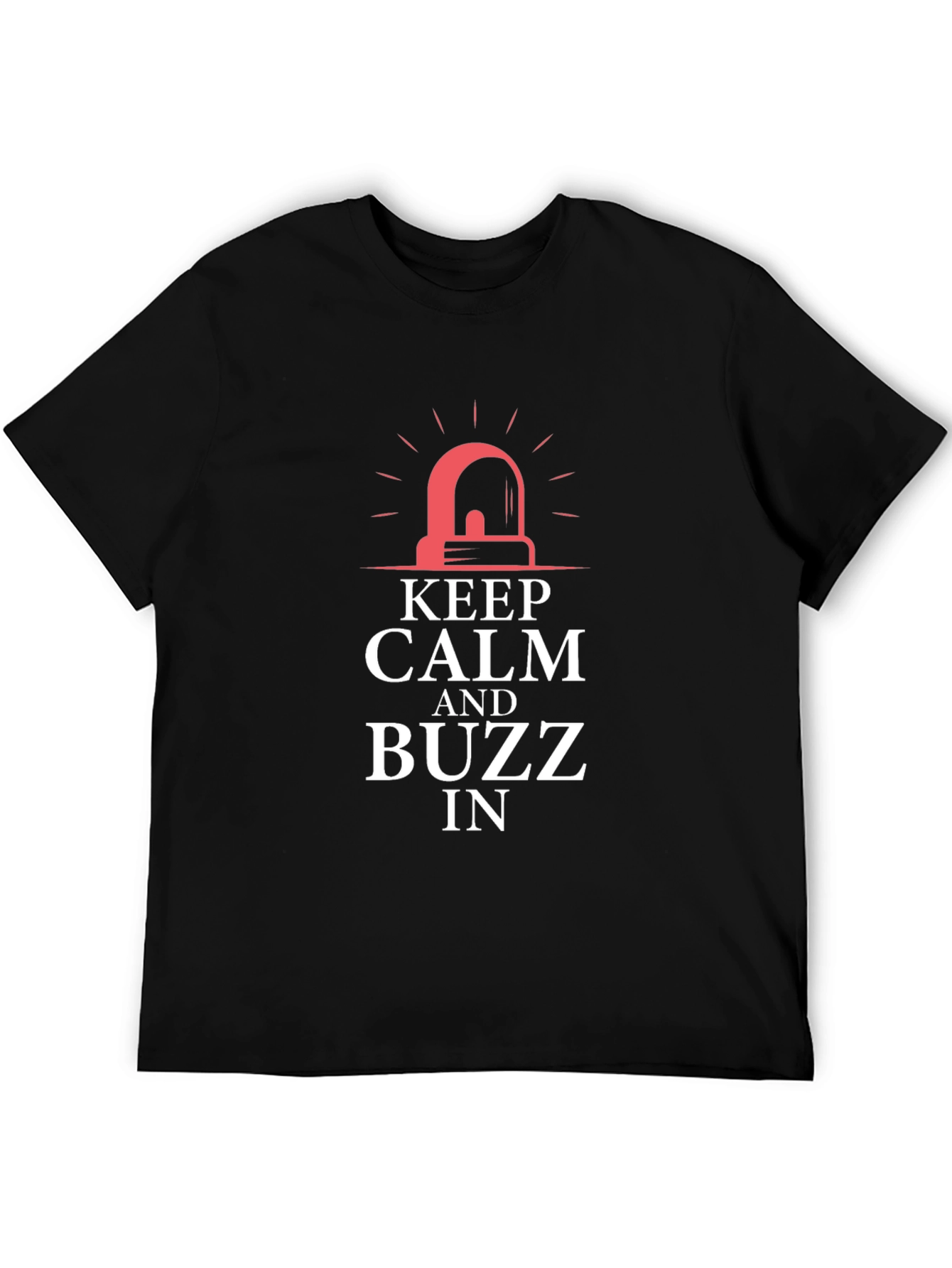 Keep Calm and Buzz In Black T-Shirt