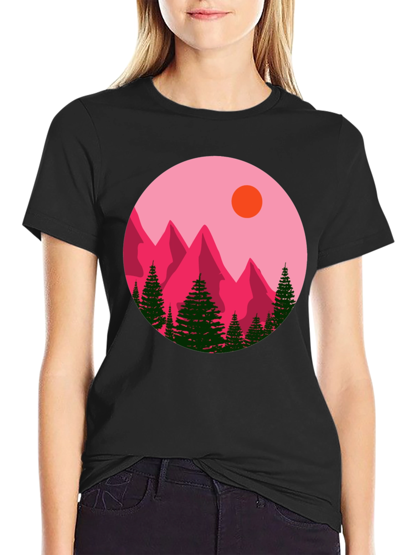 Mountain Graphic Black T-Shirt