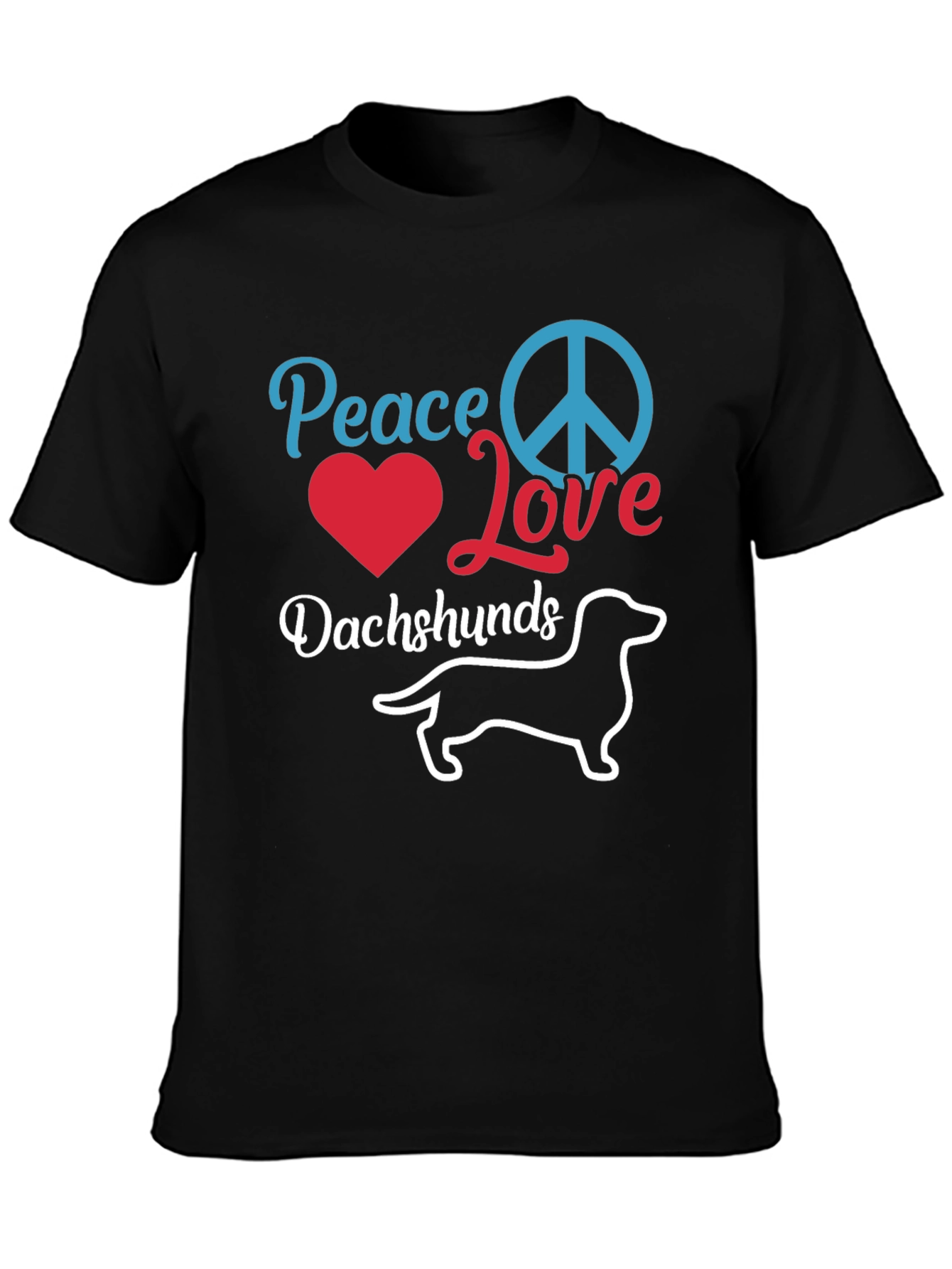 Peace Love Dachshunds T-Shirt - Unisex