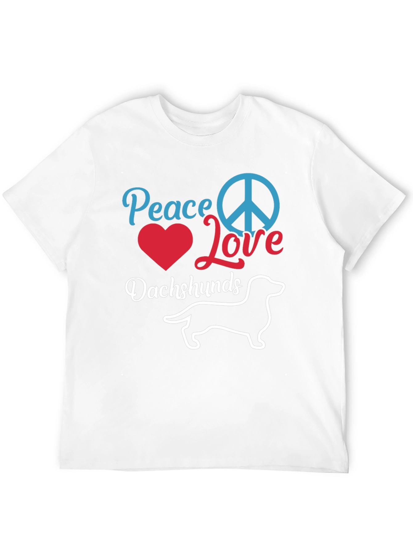 Peace Love Dachshunds T-Shirt - Unisex