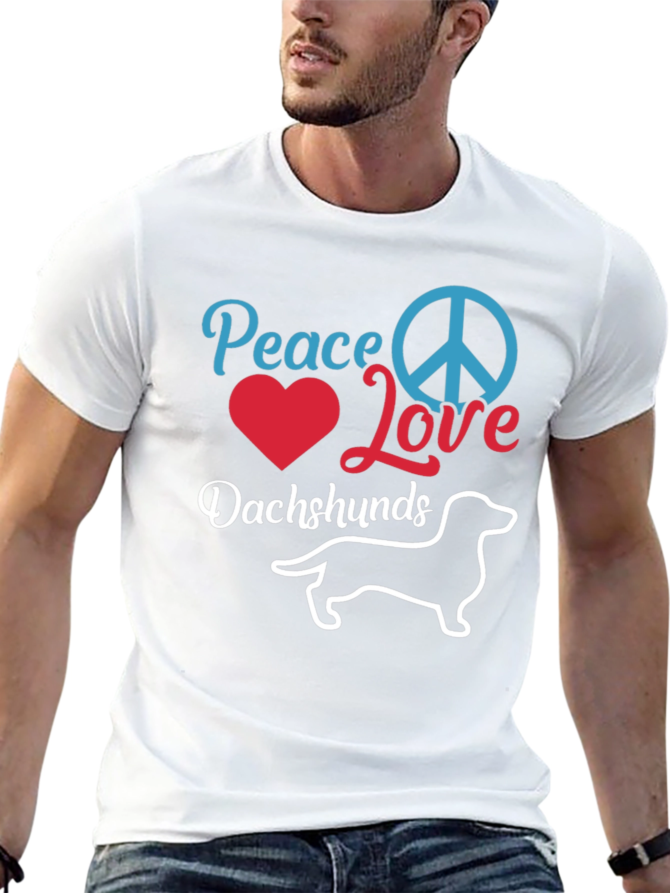 Peace Love Dachshunds T-Shirt - Unisex