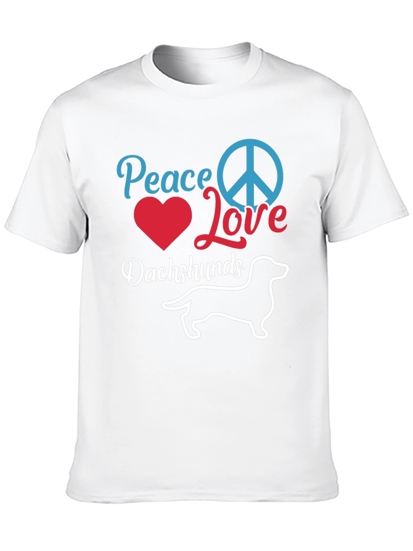 Peace Love Dachshunds T-Shirt - Unisex