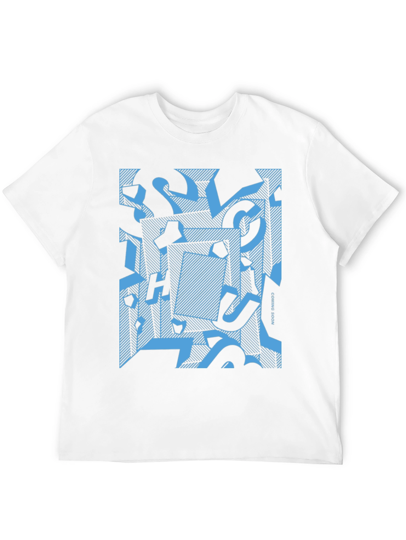 Abstract Geometric Graphic Print Mens T-Shirt