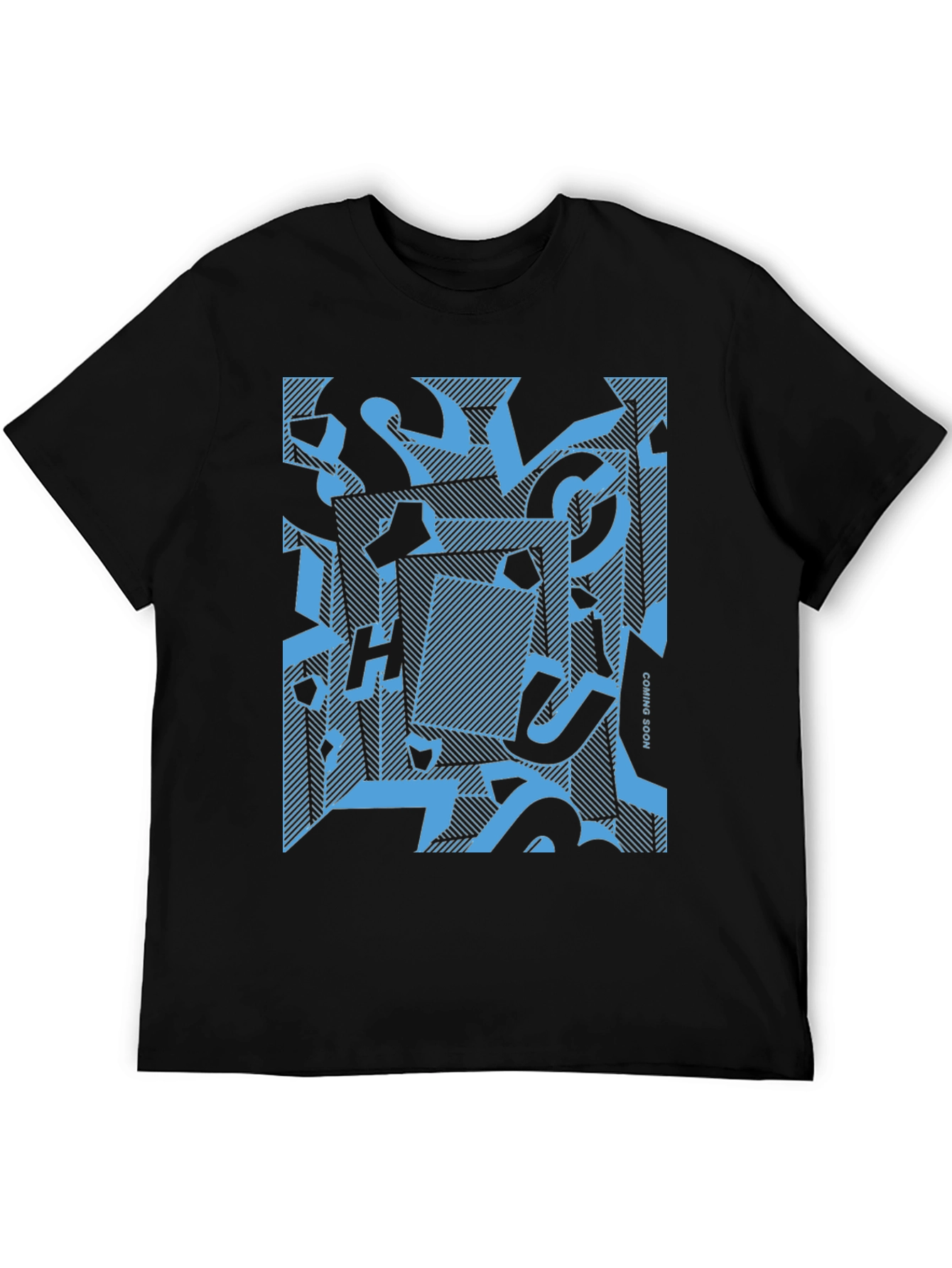 Abstract Geometric Graphic Print Mens T-Shirt