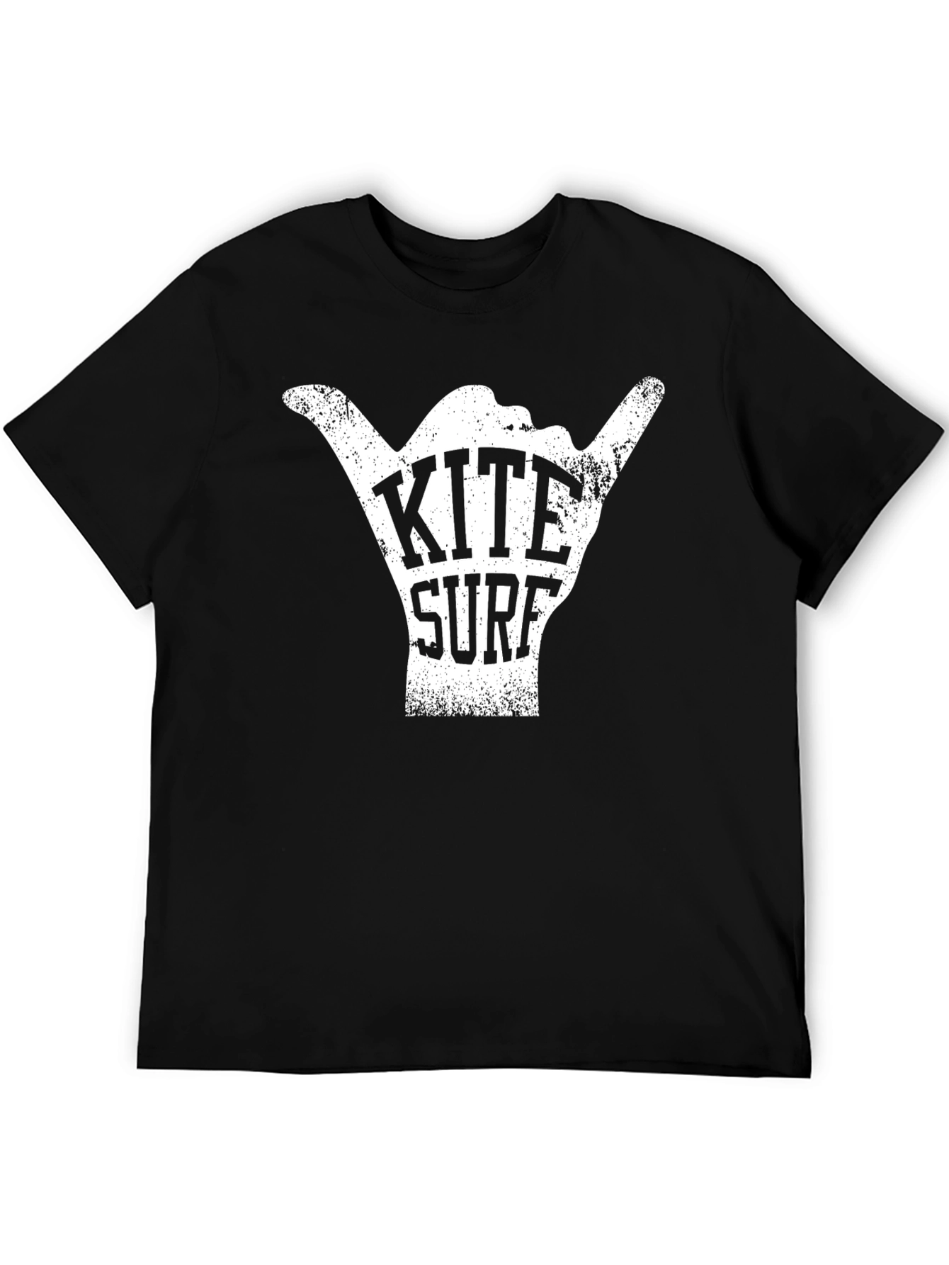 Kite Surf Shaka Hand T-Shirt - Black