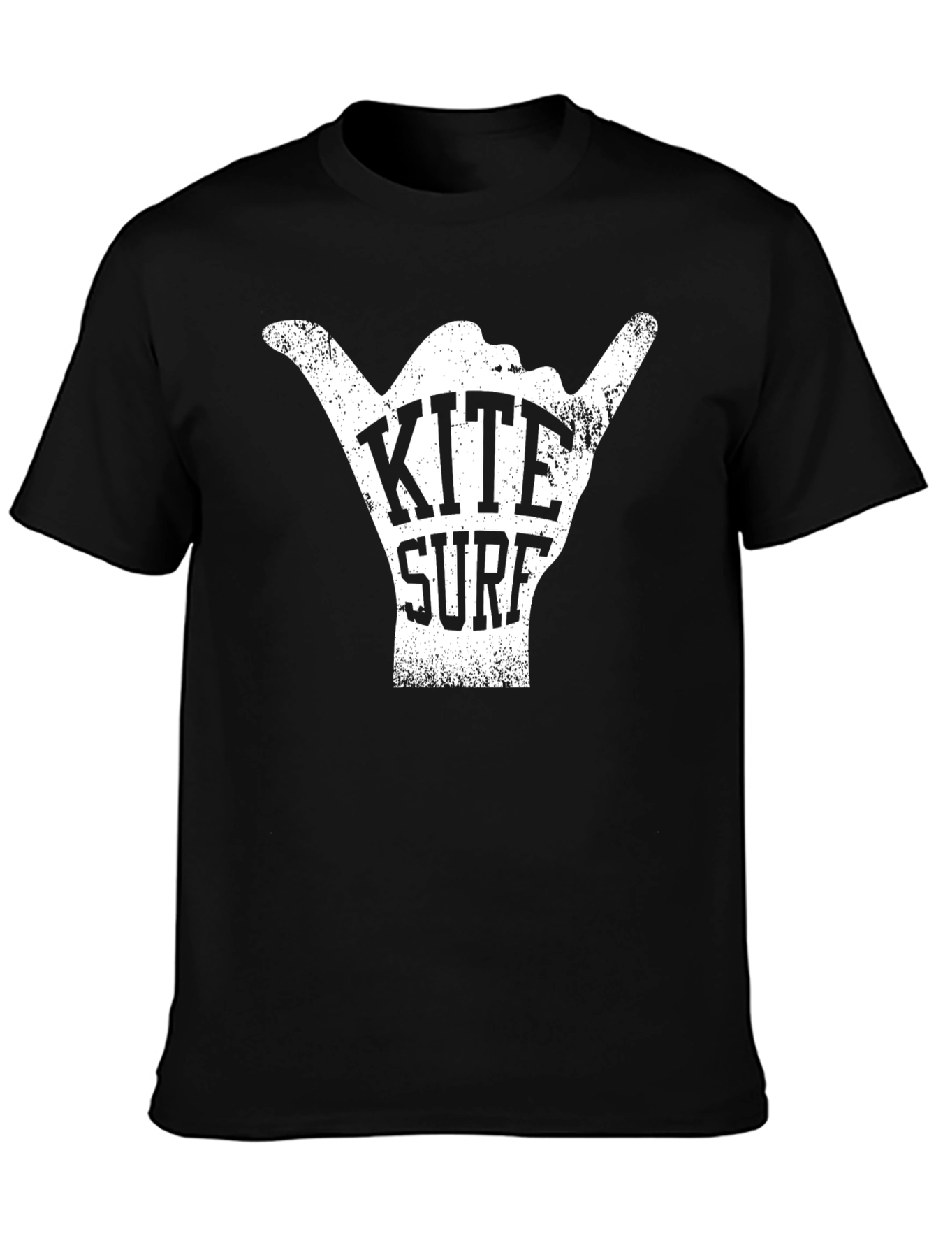 Kite Surf Shaka Hand T-Shirt - Black