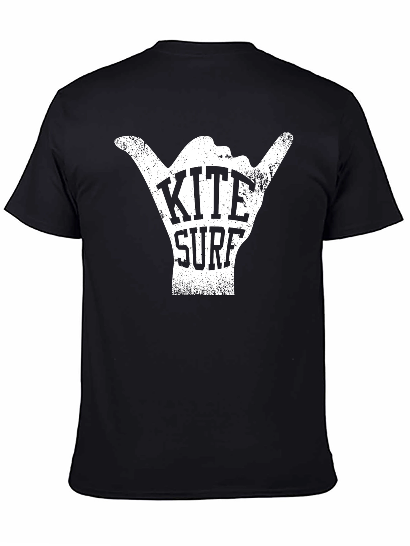 Kite Surf Shaka Hand T-Shirt - Black