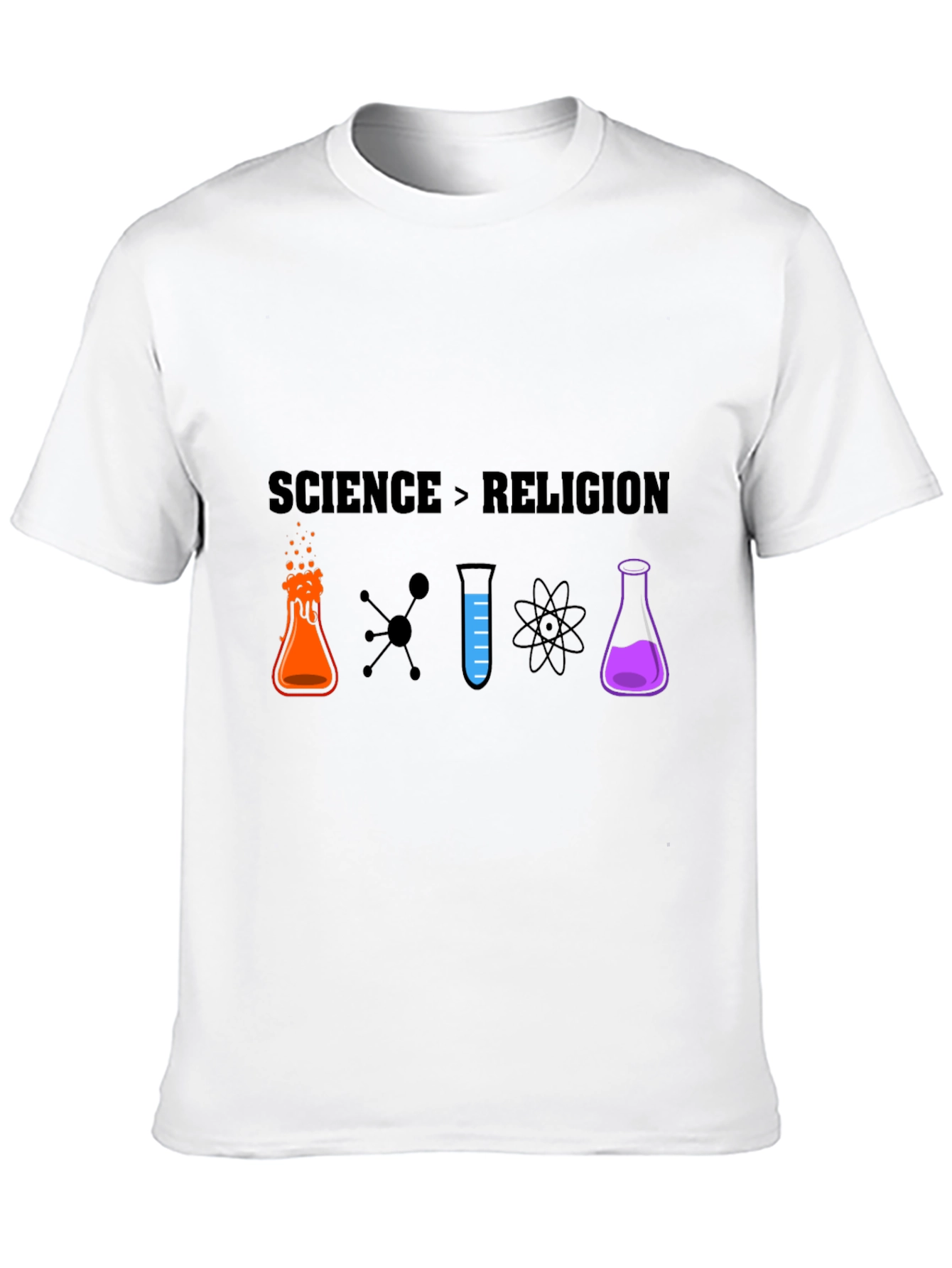 Science vs Religion Graphic T-Shirt
