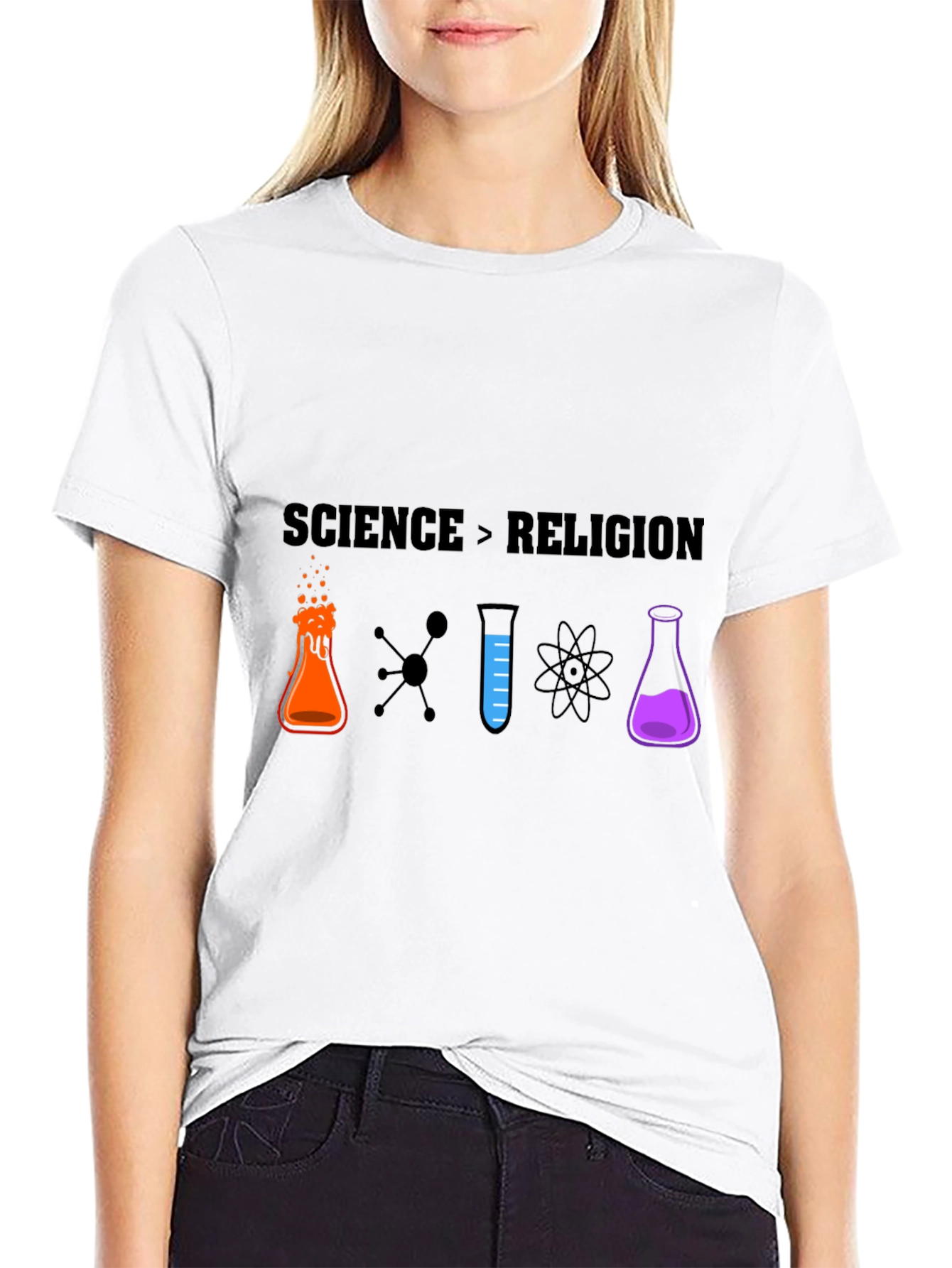 Science vs Religion Graphic T-Shirt