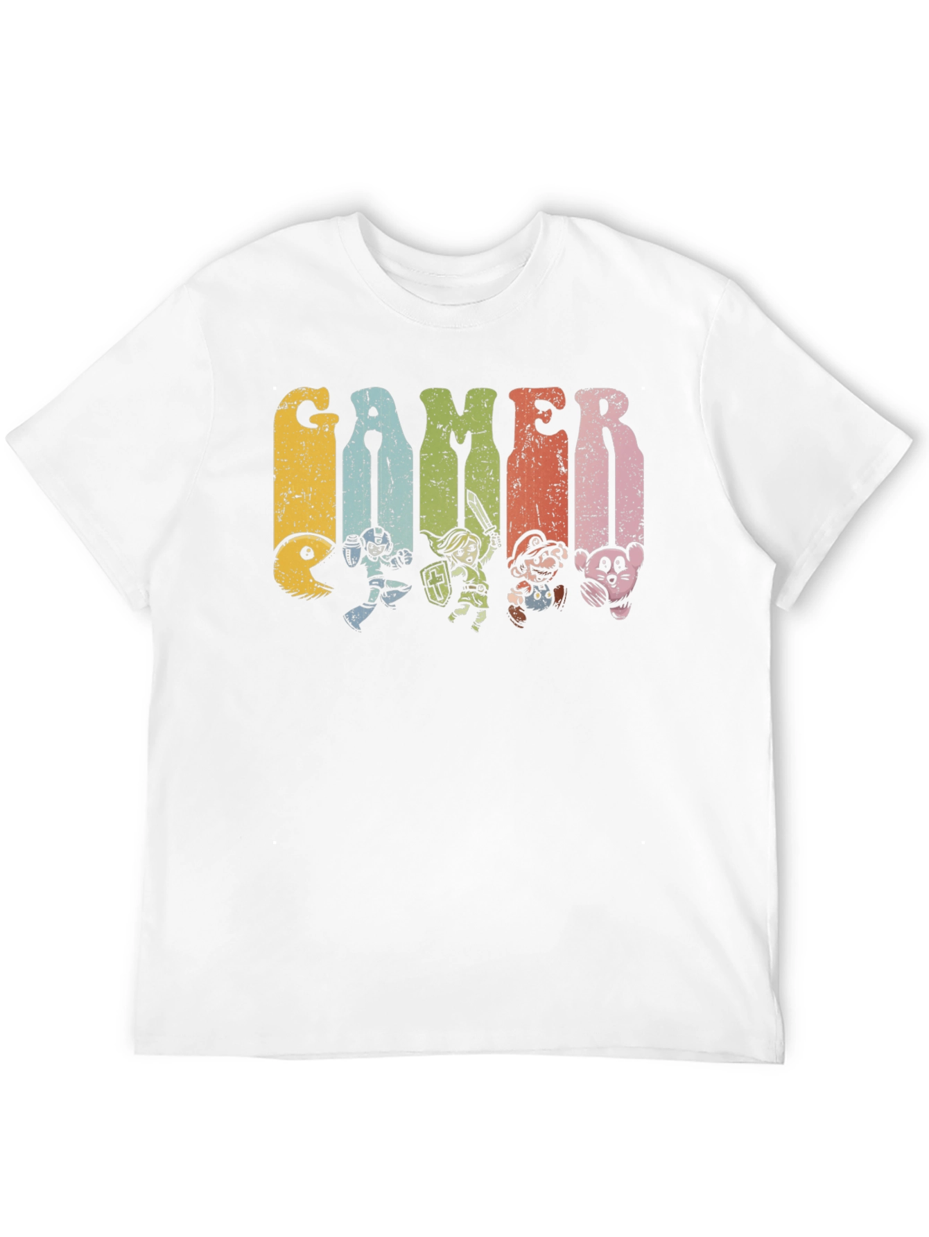 Retro Gamer T-Shirt - Classic Game Characters