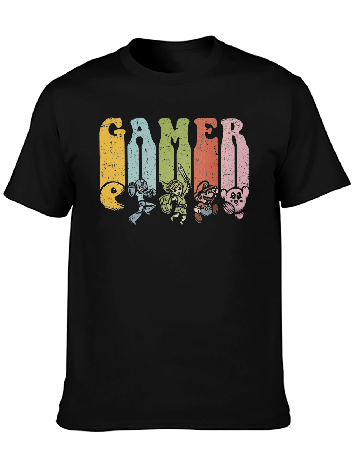 Retro Gamer T-Shirt - Classic Game Characters