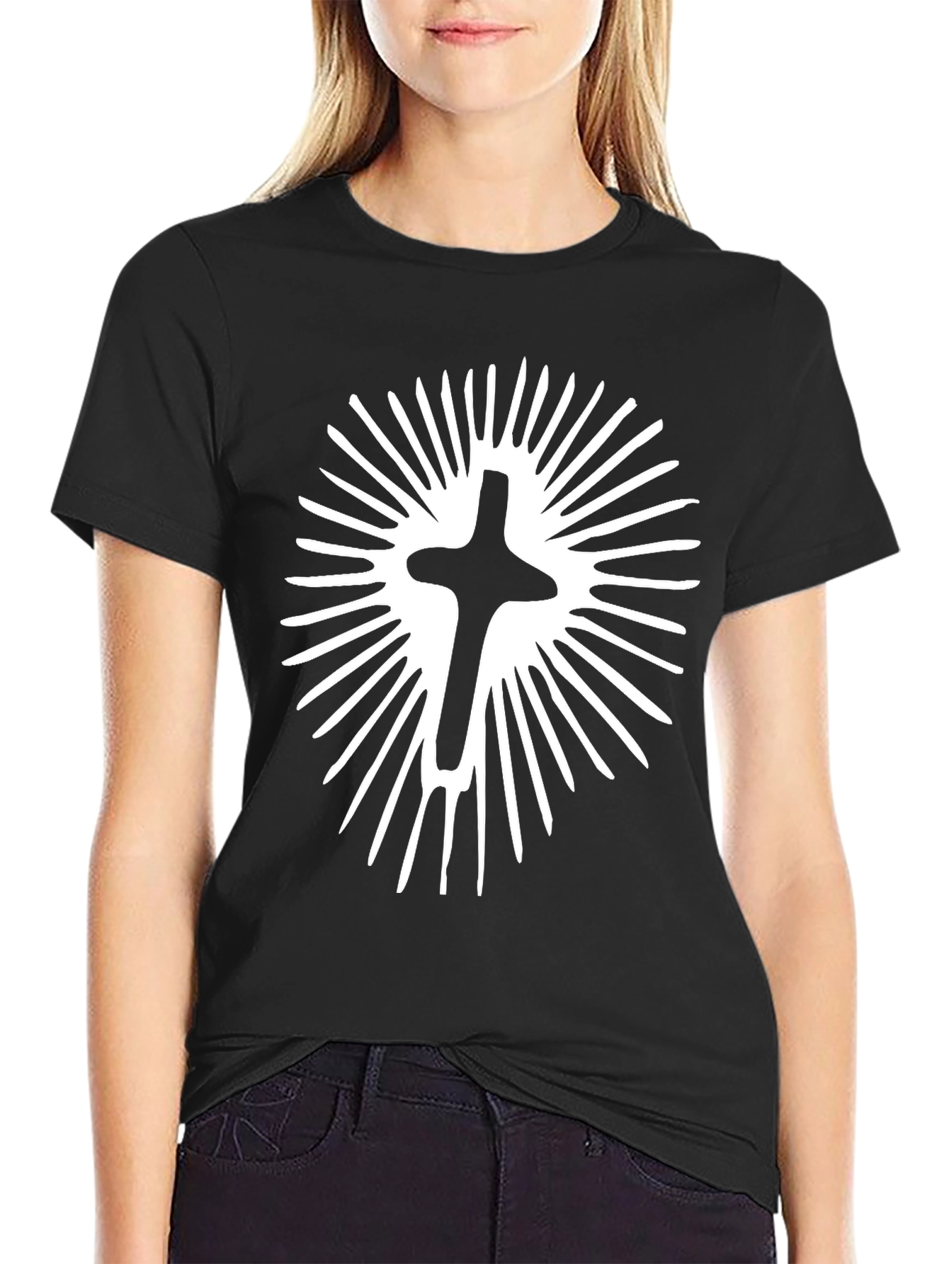 Cross Burst Graphic Tee - Stylish Cotton Comfort