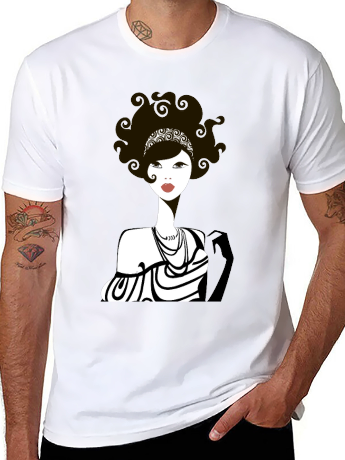 Retro Chic Graphic Tee - Flapper Girl Style