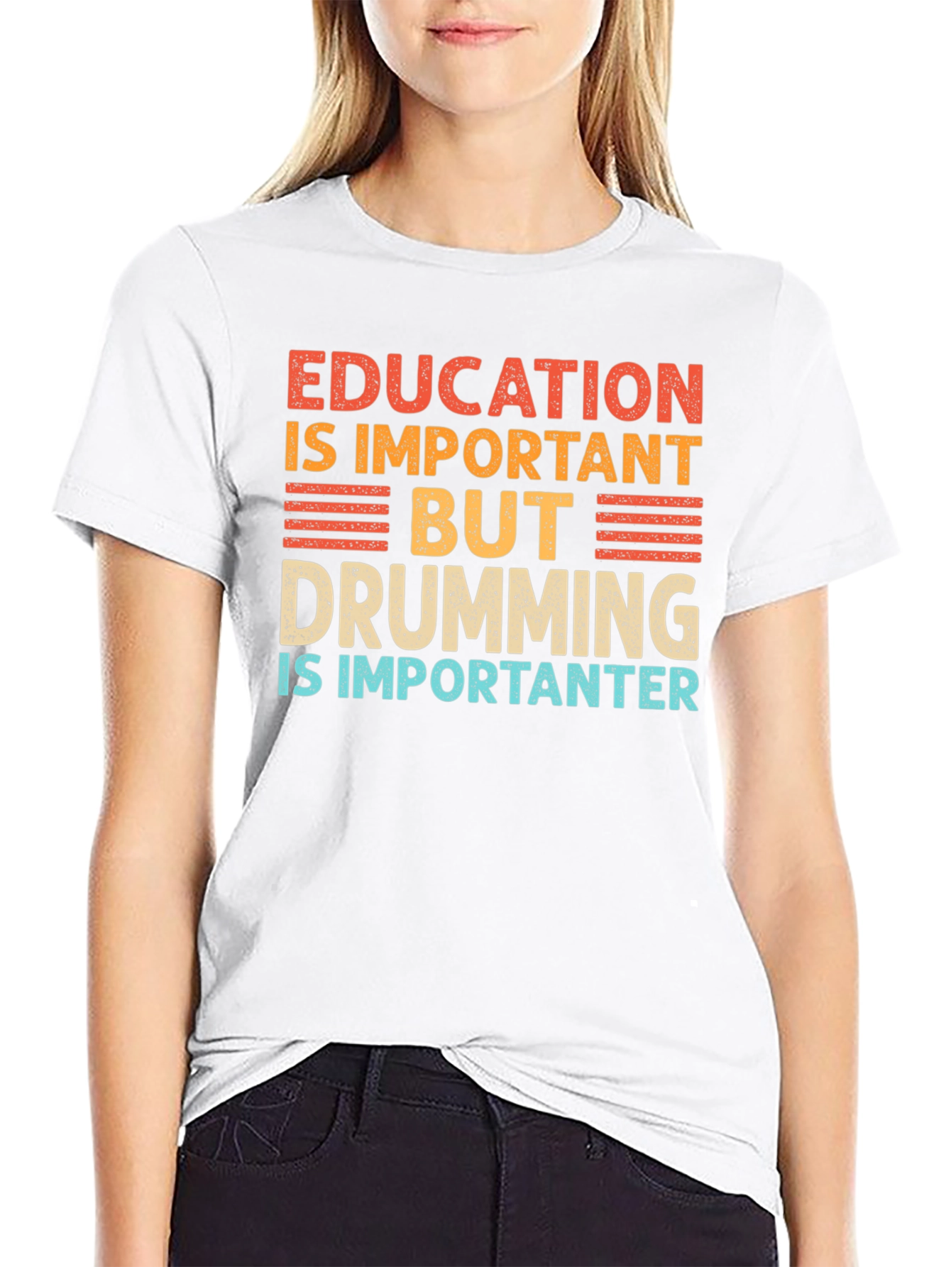 Education vs. Drumming T-Shirt