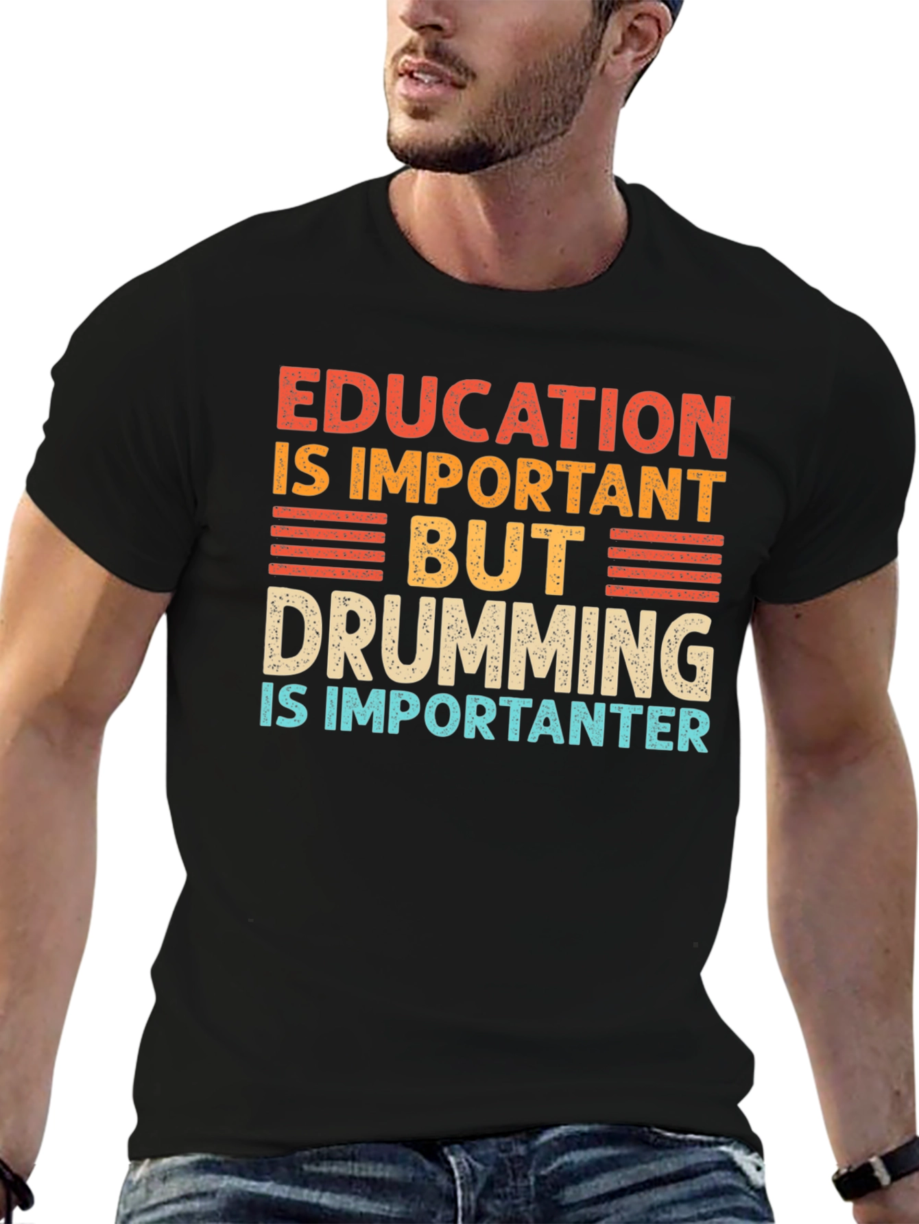 Education vs. Drumming T-Shirt