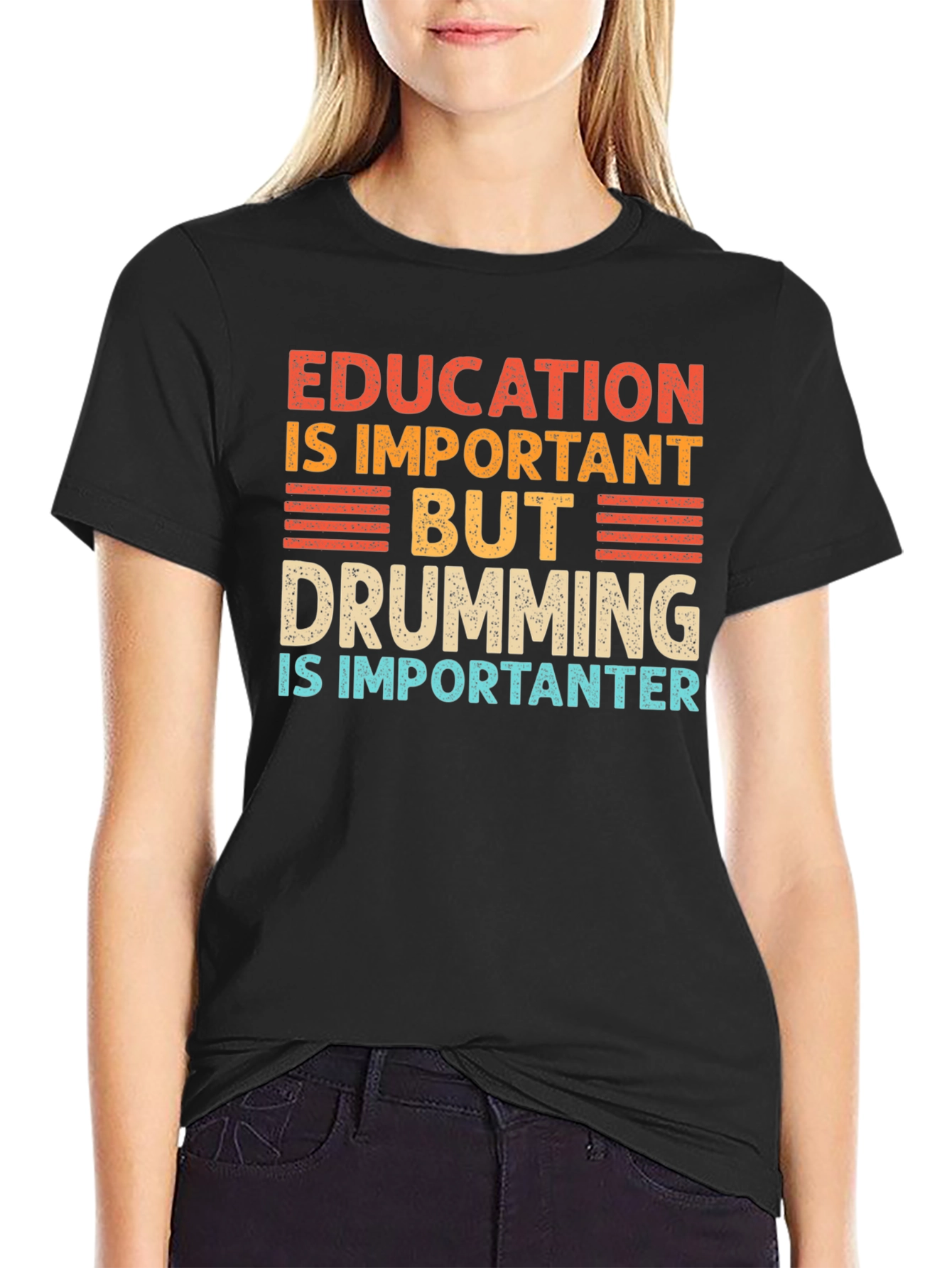 Education vs. Drumming T-Shirt