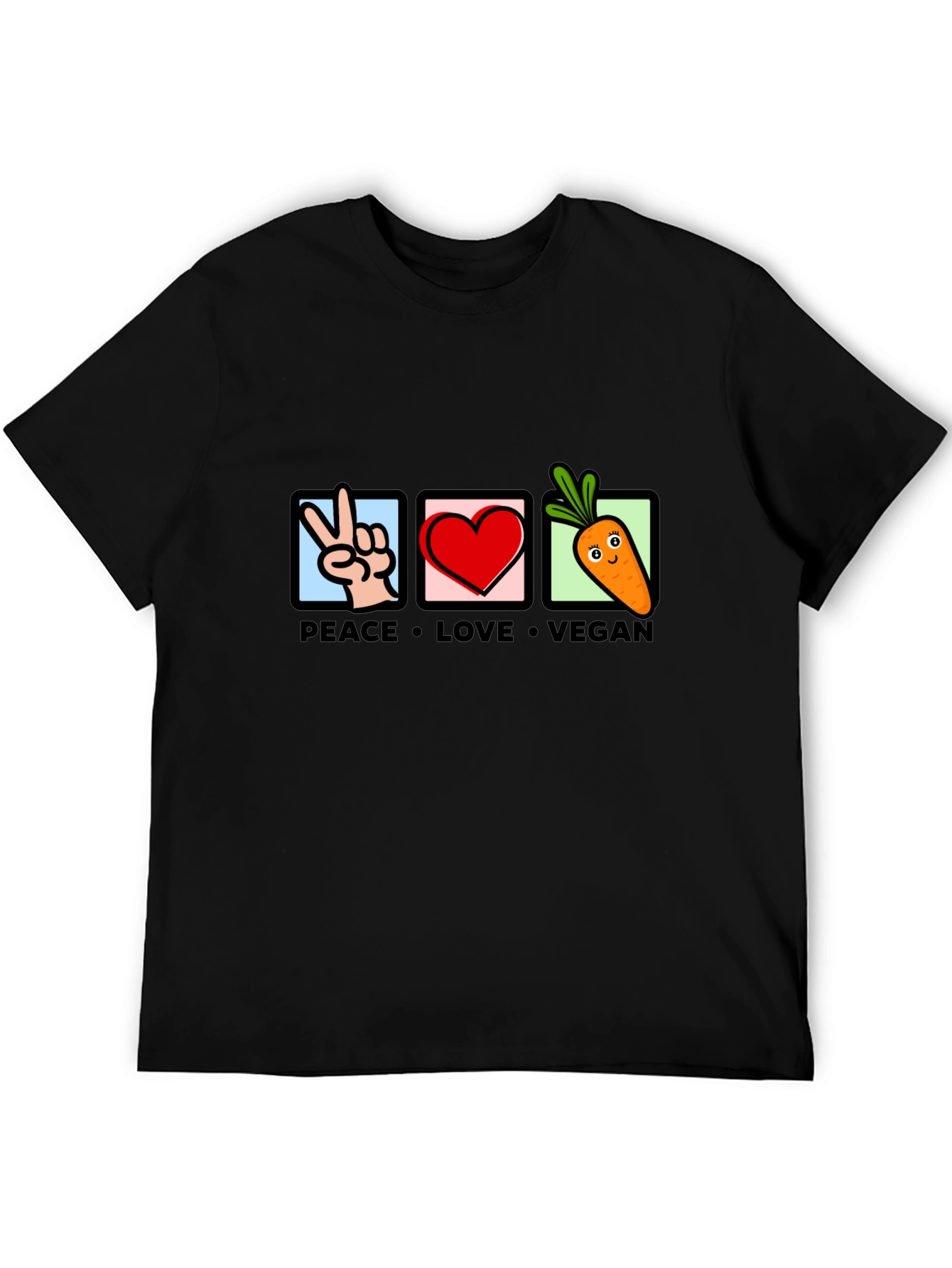 Peace Love Vegan Graphic T-Shirt