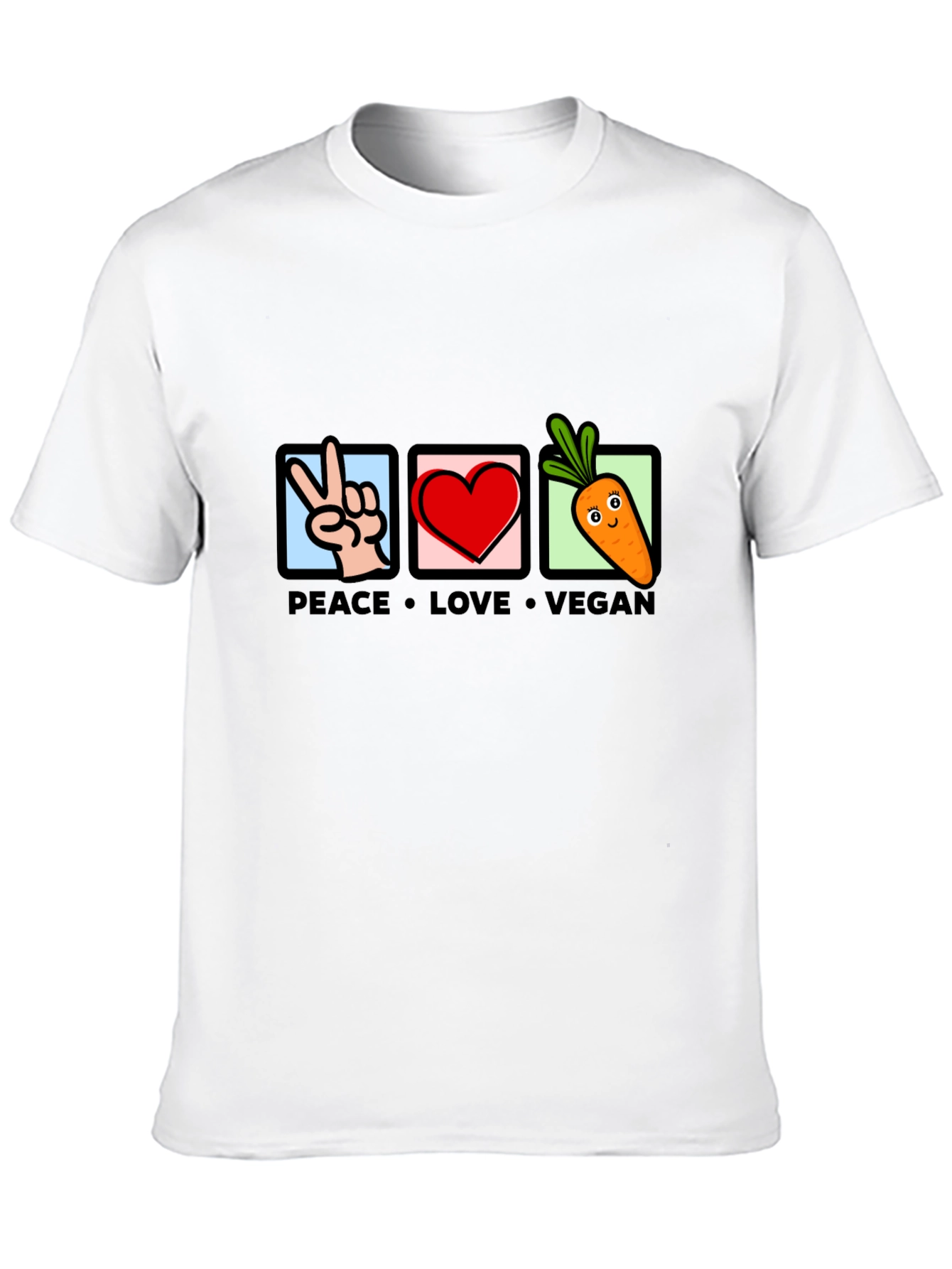Peace Love Vegan Graphic T-Shirt