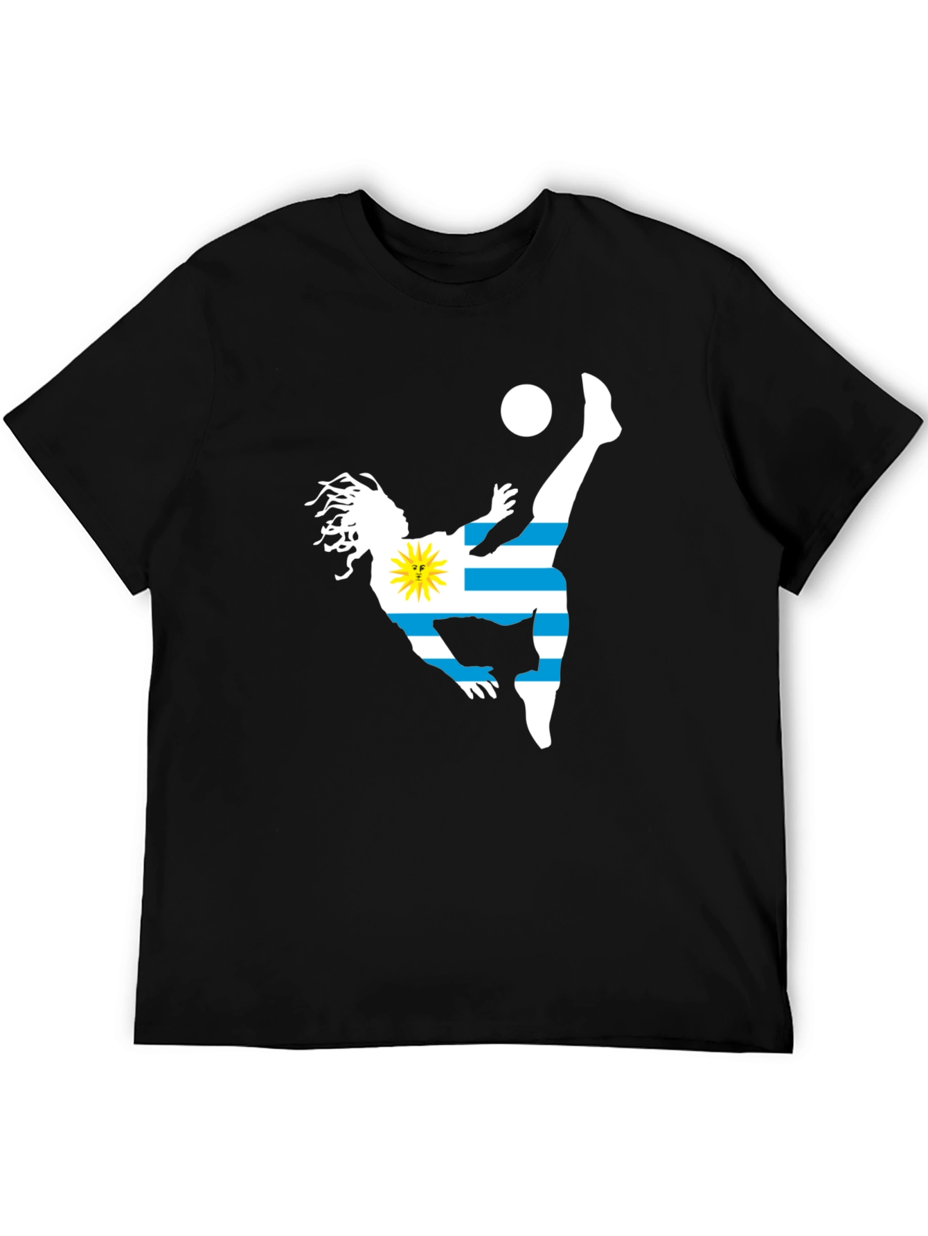 Uruguay Soccer Silhouette Graphic T-Shirt