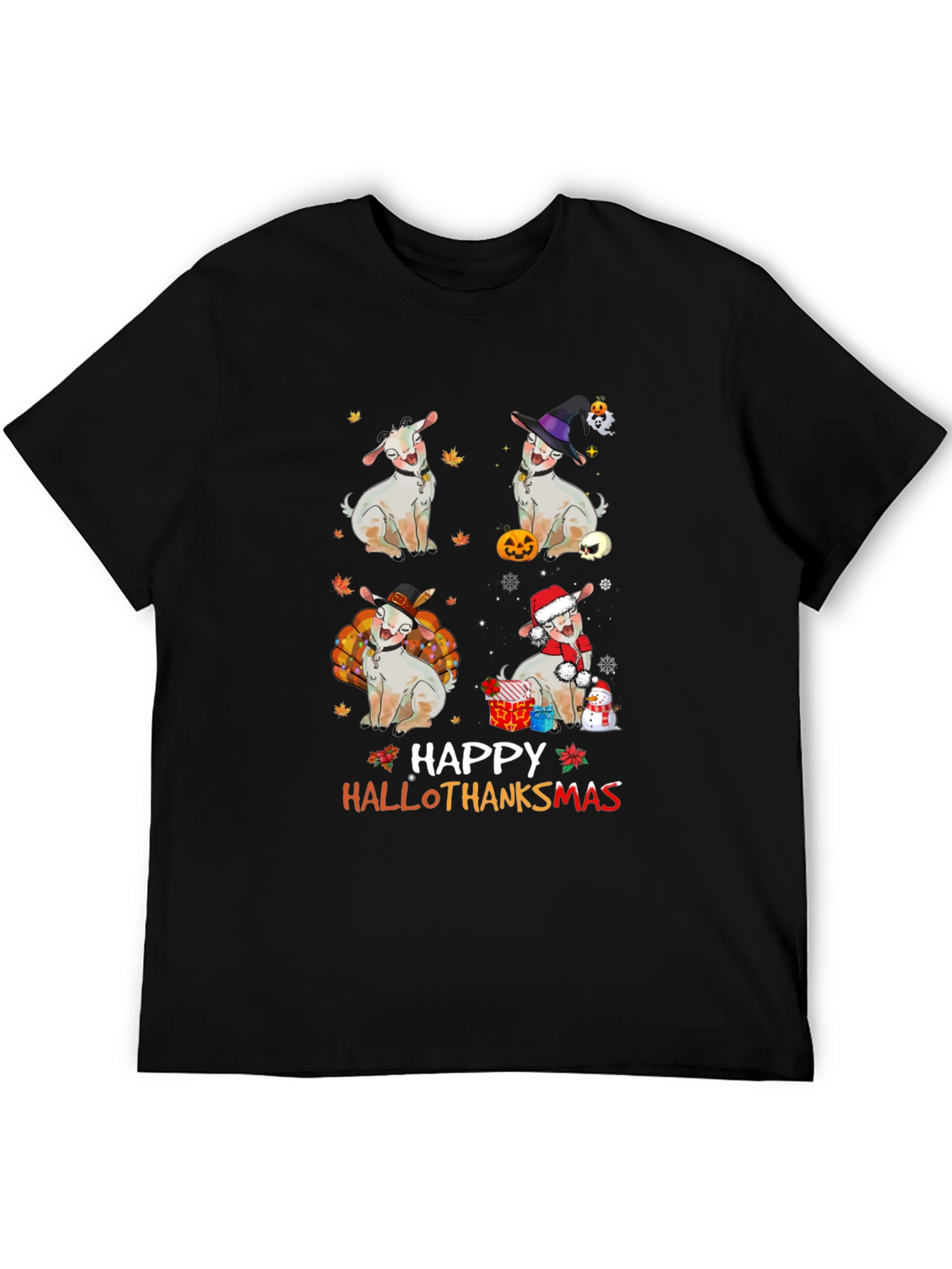Happy Hallothanksmas Goat T-Shirt