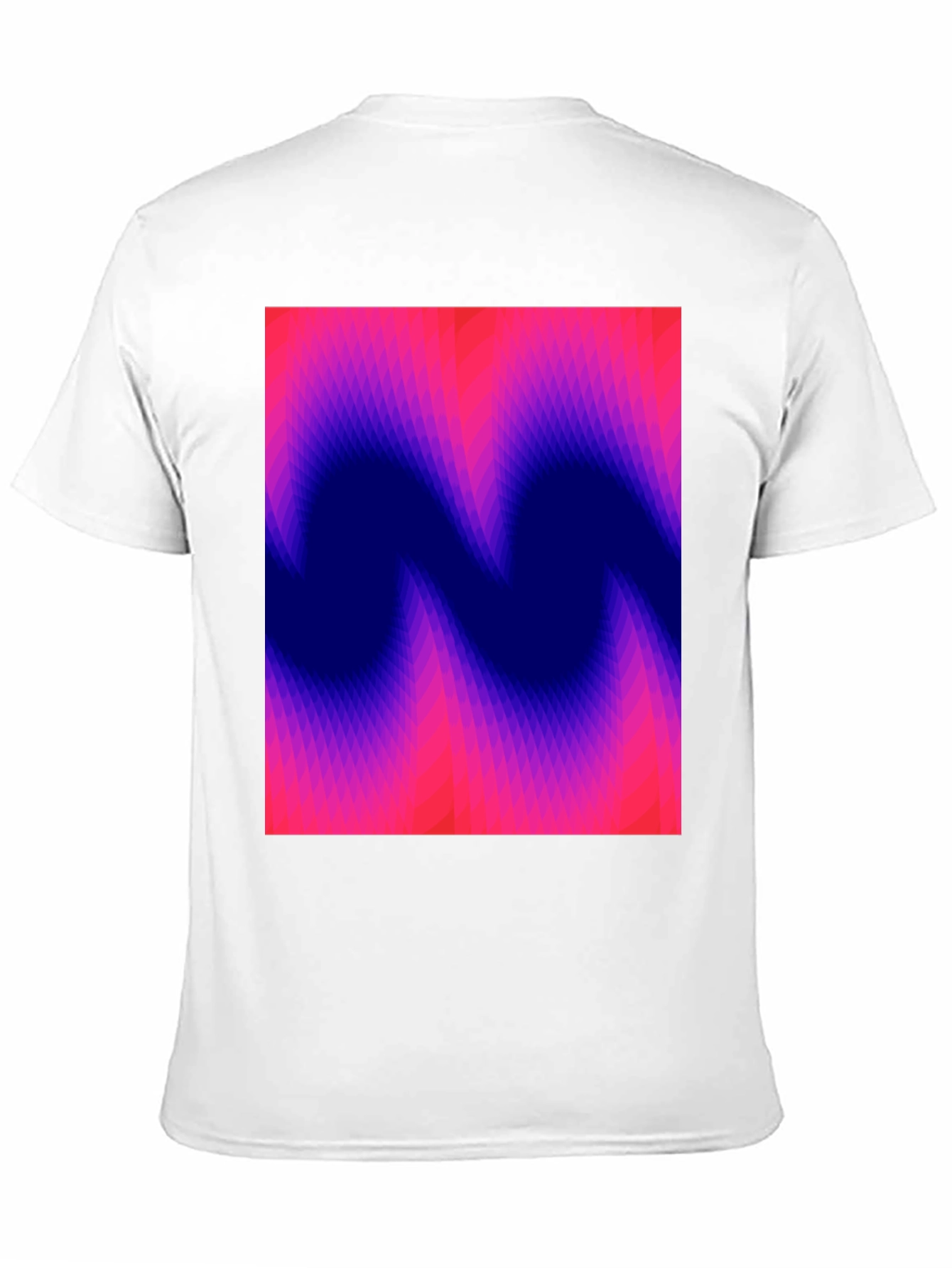 Abstract Wave Graphic Tee - Soft Black Cotton T-Shirt