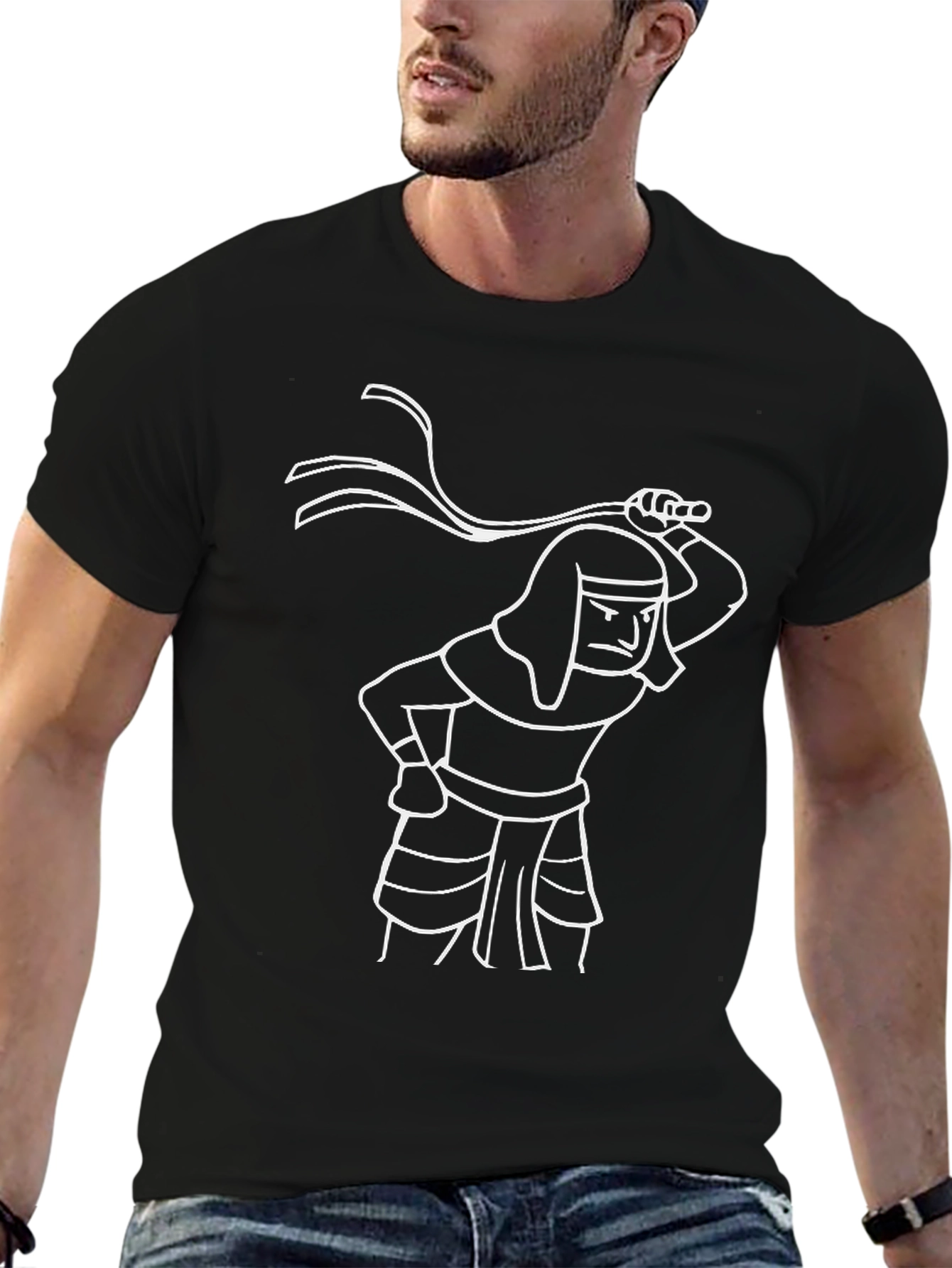 Egyptian Pharaoh Whip Black T-Shirt