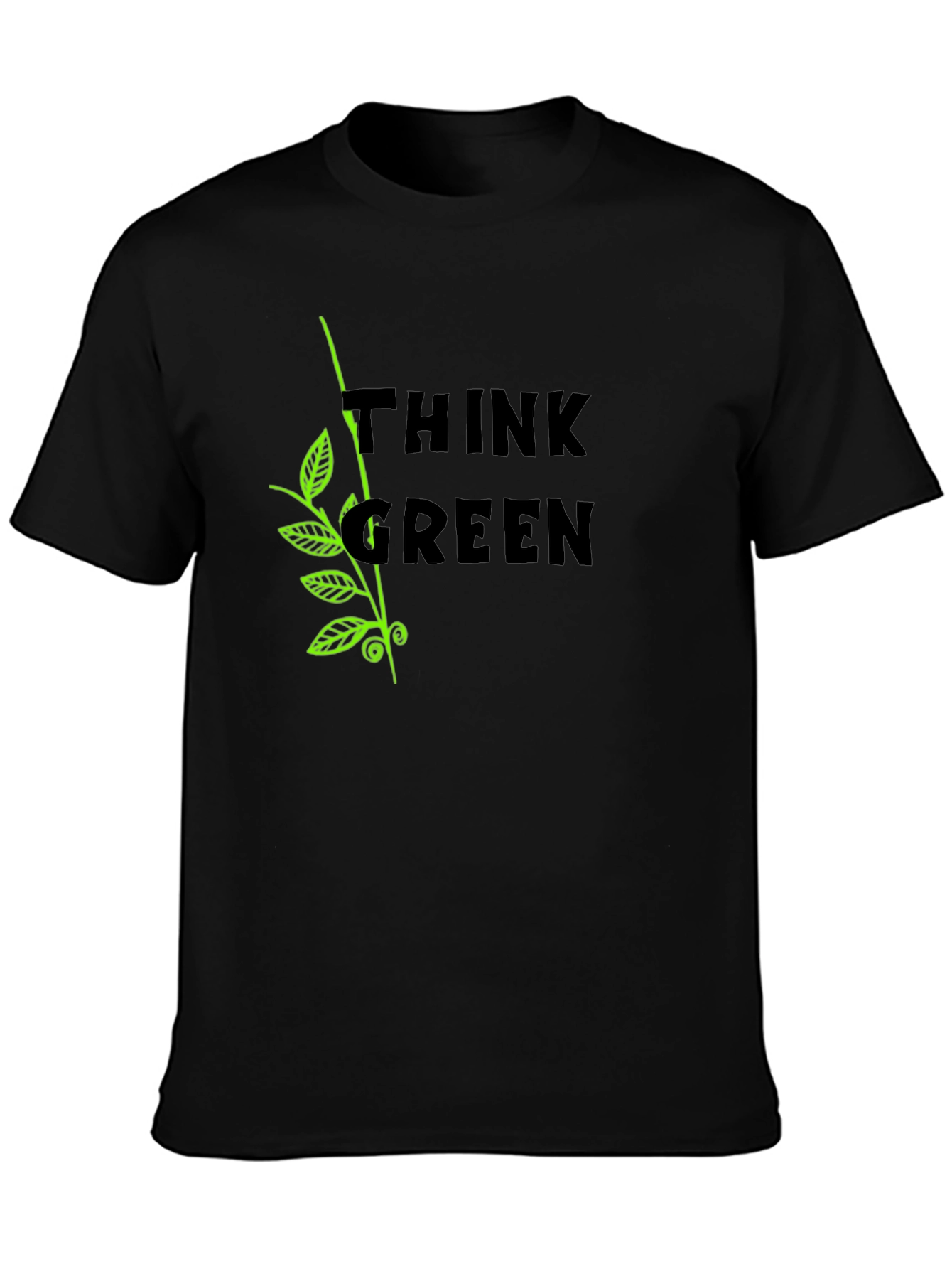 Think Green Graphic Tee - Eco Friendly Shirt