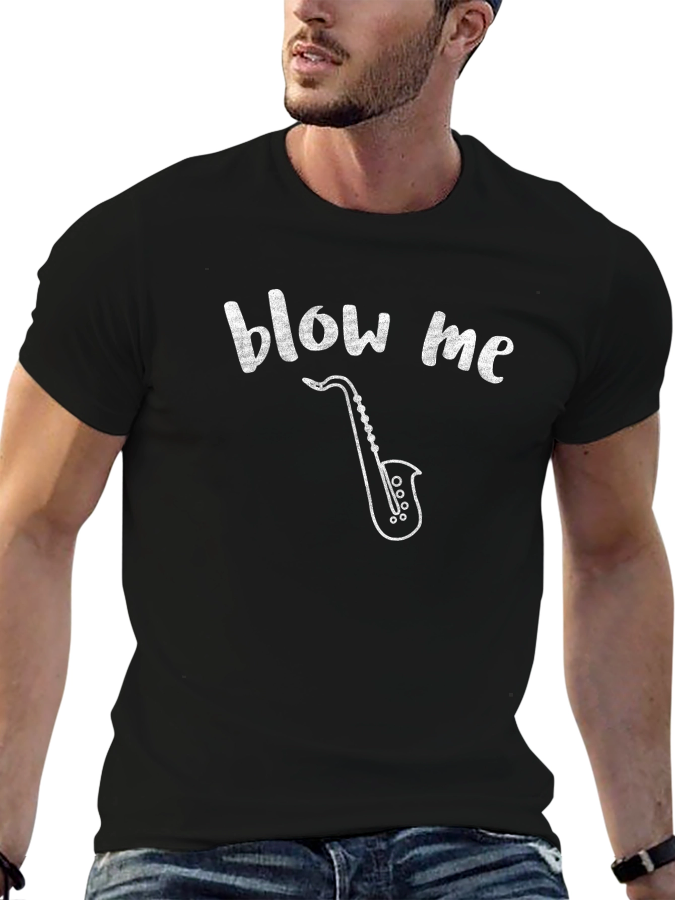Blow Me Saxophone T-Shirt - Funny Music Tee