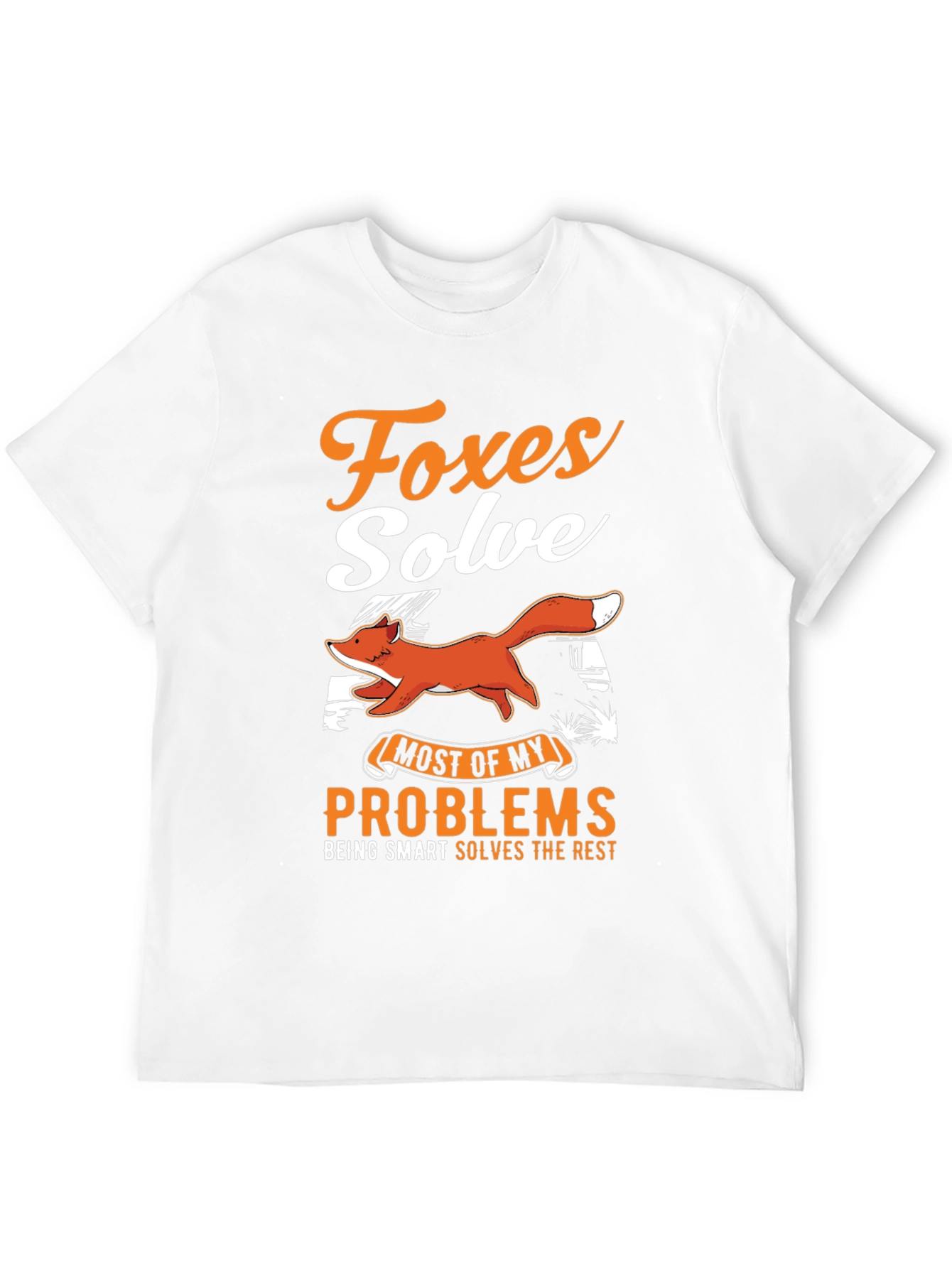 Foxes Solve Problems Graphic Tee - Mens Casual