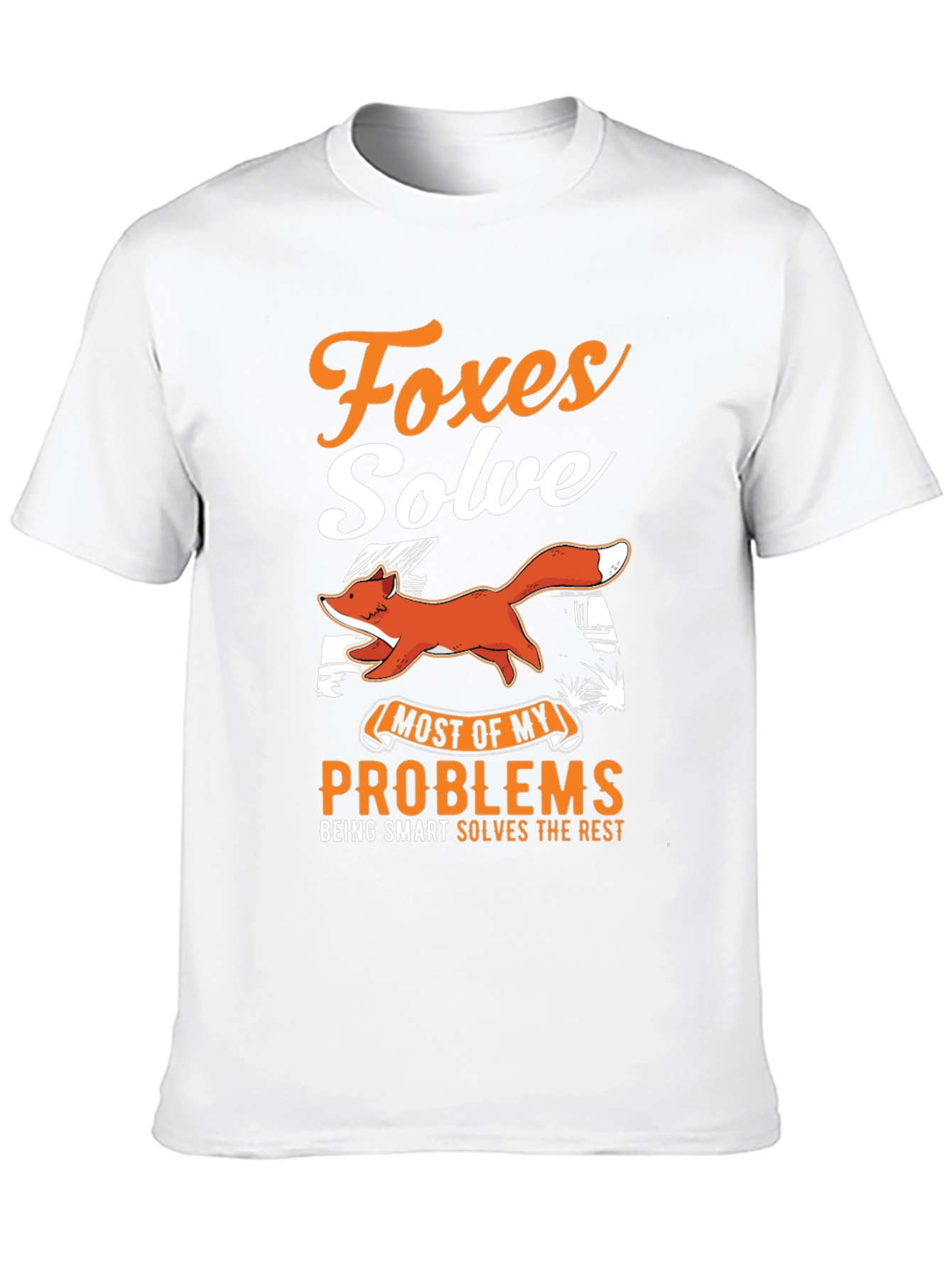 Foxes Solve Problems Graphic Tee - Mens Casual