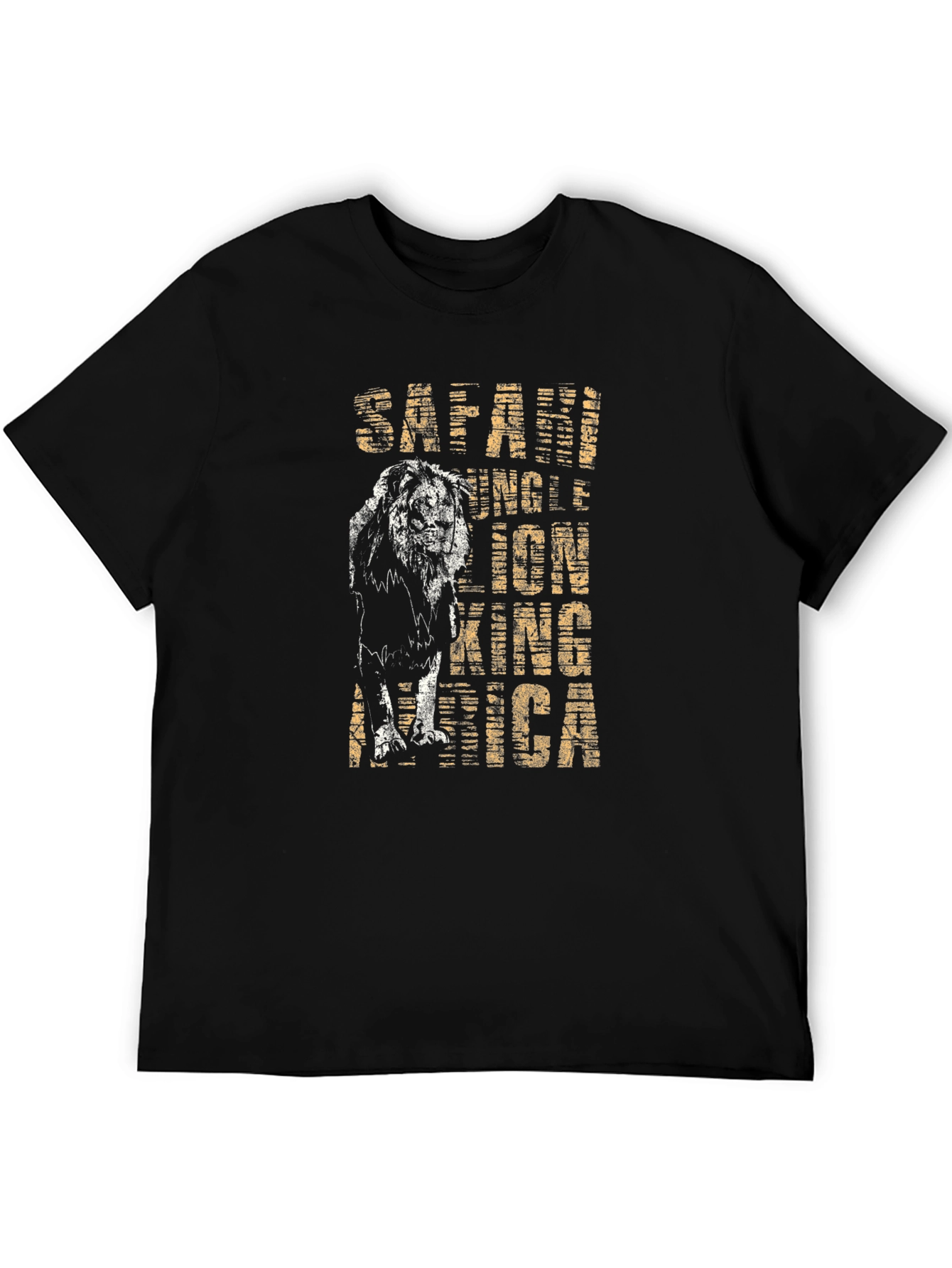 Safari Lion King Graphic Tee - Black