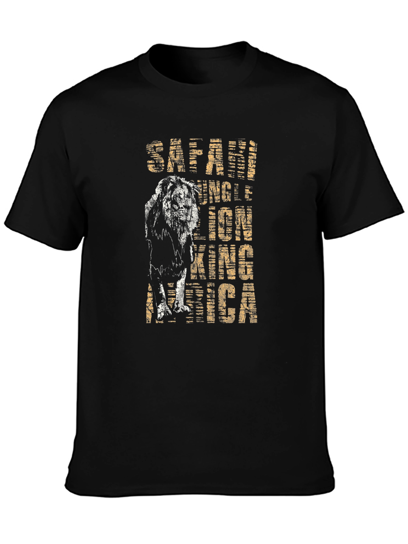 Safari Lion King Graphic Tee - Black