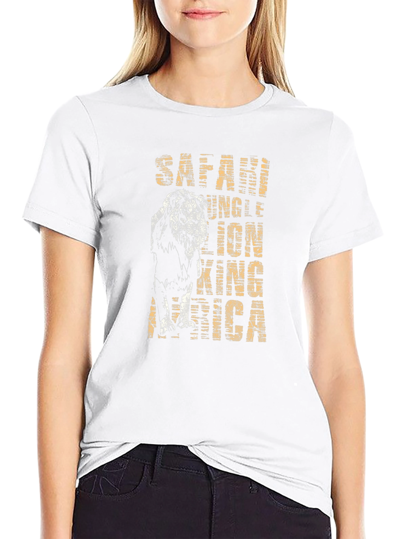 Safari Lion King Graphic Tee - Black