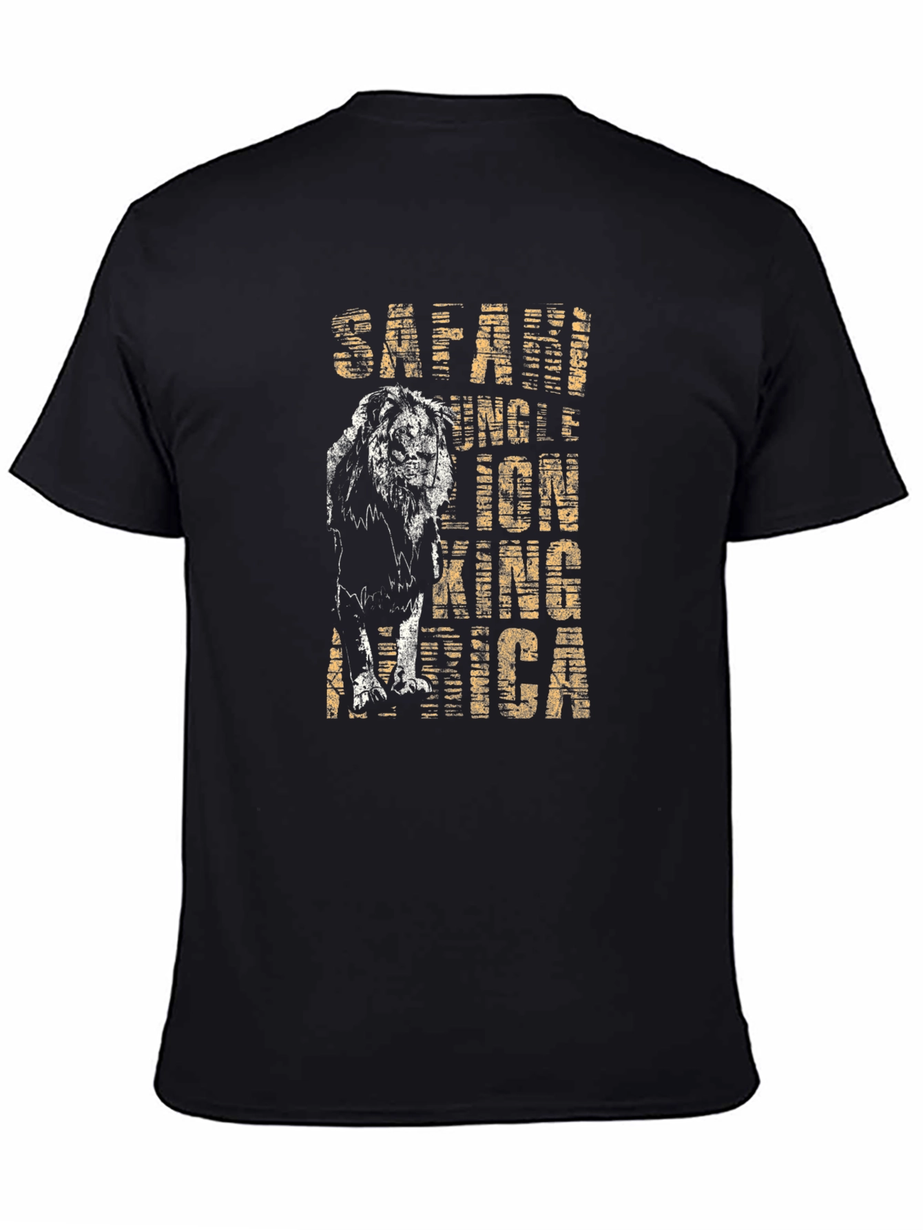 Safari Lion King Graphic Tee - Black