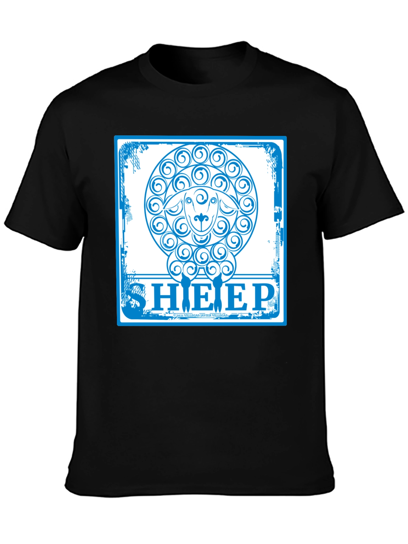 Sheep Graphic T-Shirt - Trendy Crew Neck Tee