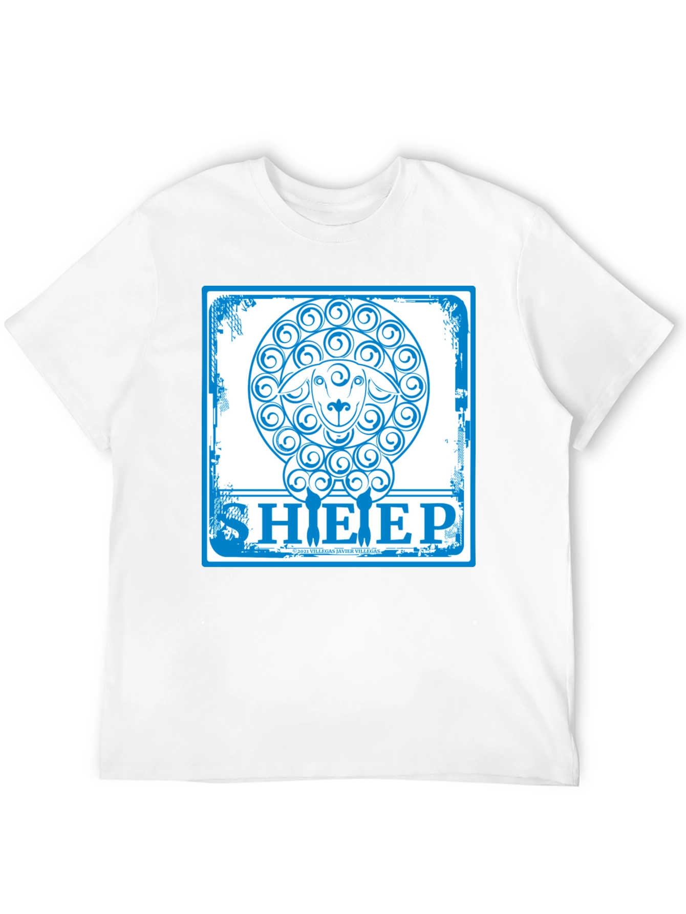 Sheep Graphic T-Shirt - Trendy Crew Neck Tee