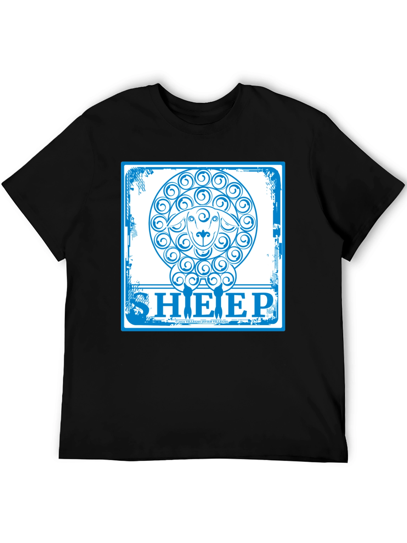 Sheep Graphic T-Shirt - Trendy Crew Neck Tee