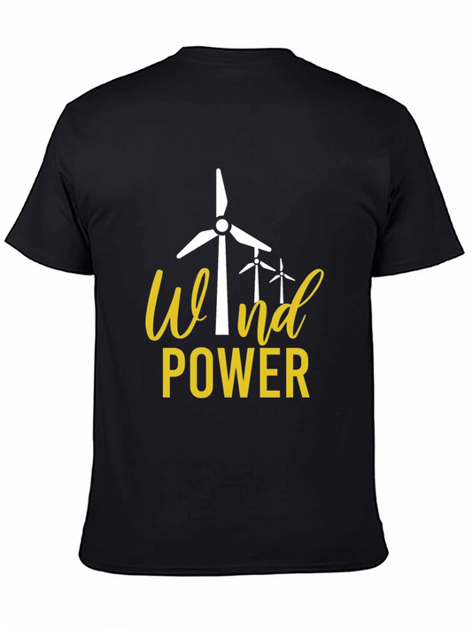 Wind Power Graphic Tee - Eco-Friendly Energy Shirt
