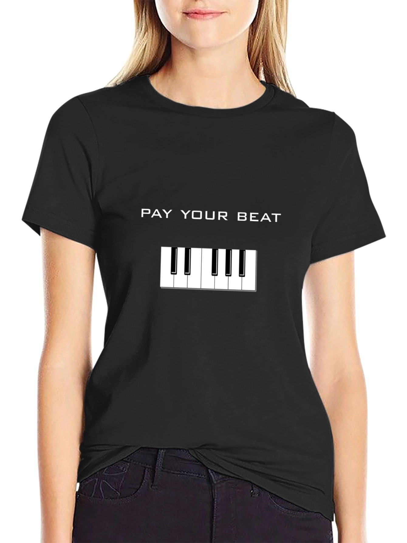 Pay Your Beat Black Graphic Tee