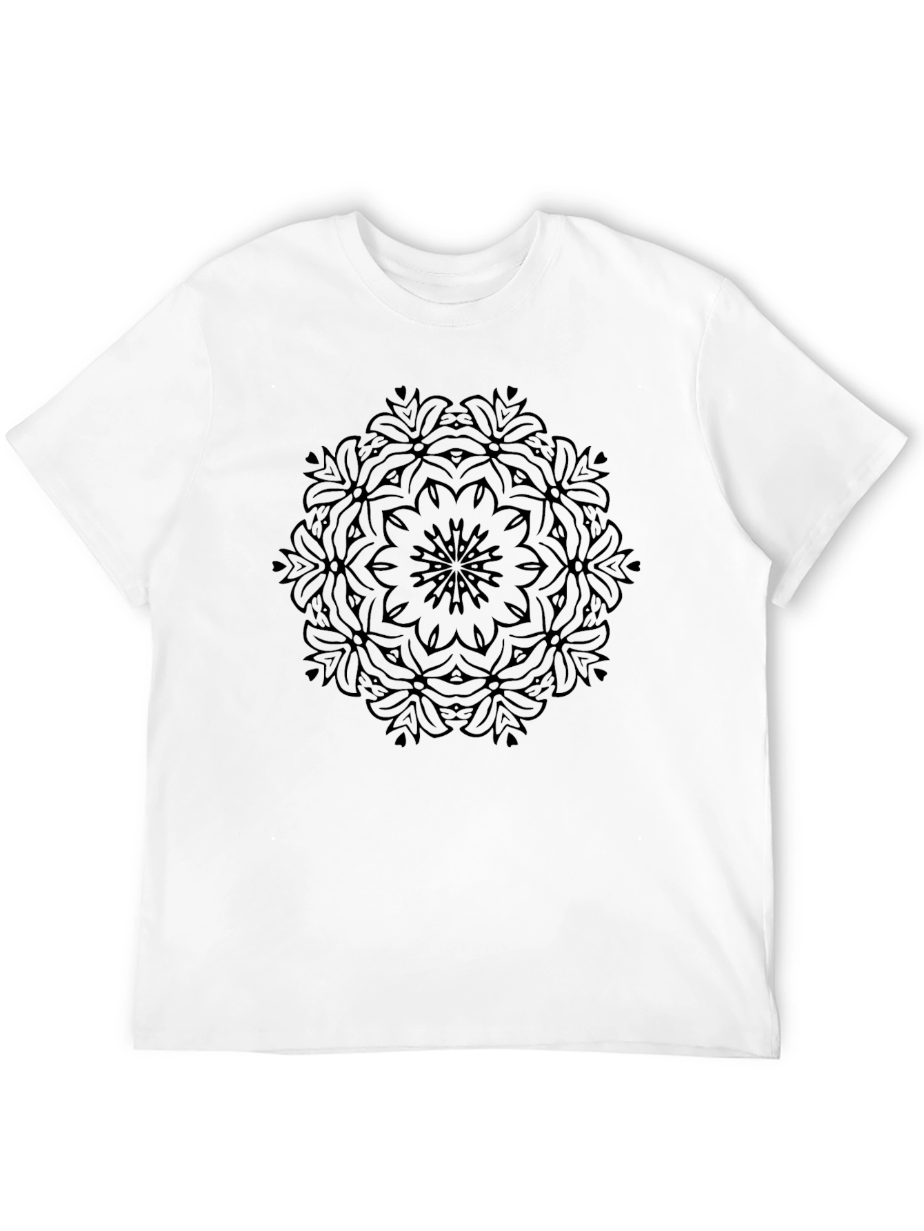 Mandala Graphic Black T-Shirt - Relaxed Fit