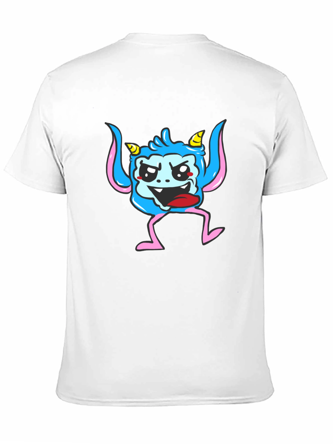Monster Graphic Print Black T-Shirt