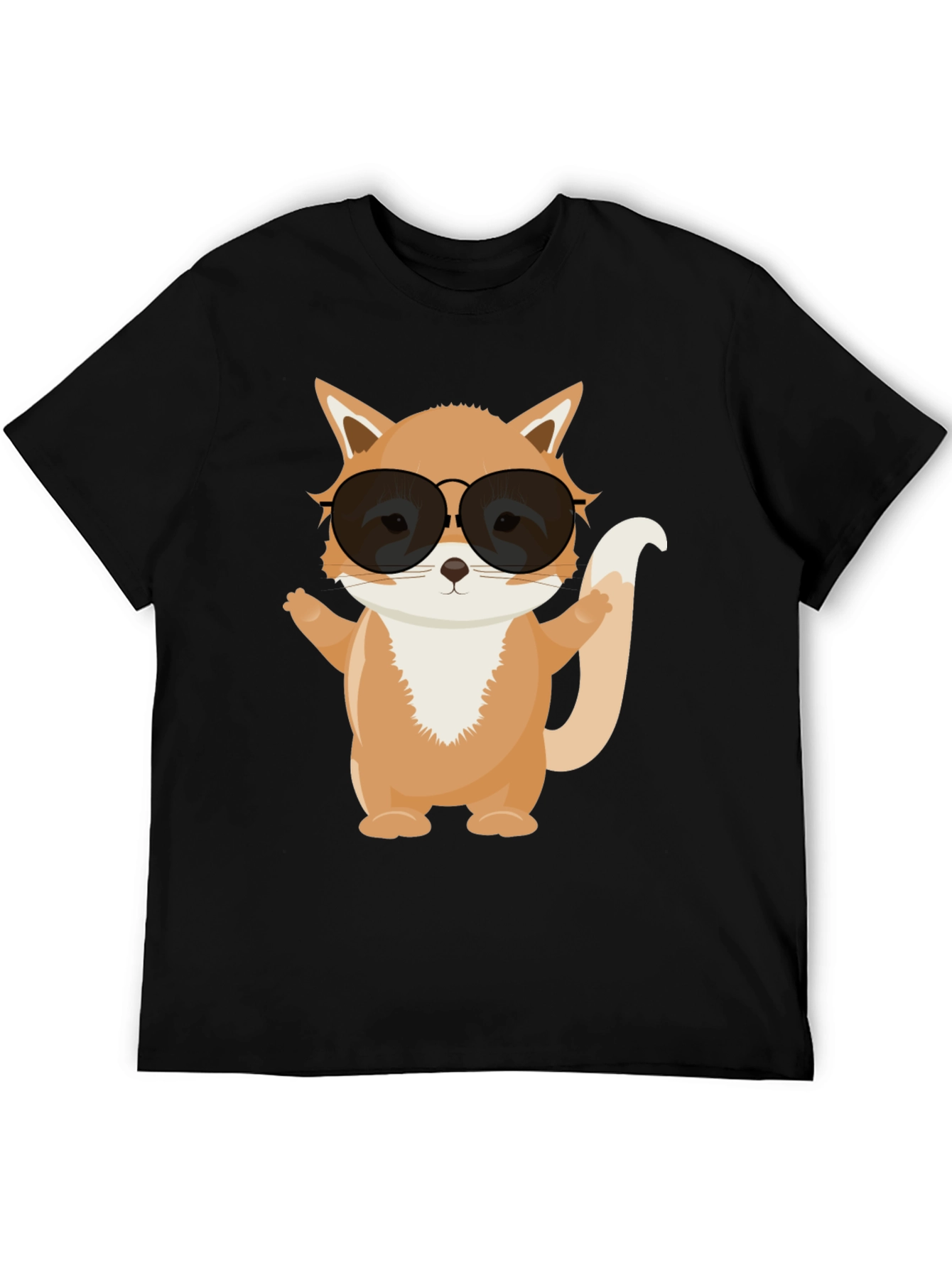 Cool Fox Graphic Tee - Black T-Shirt