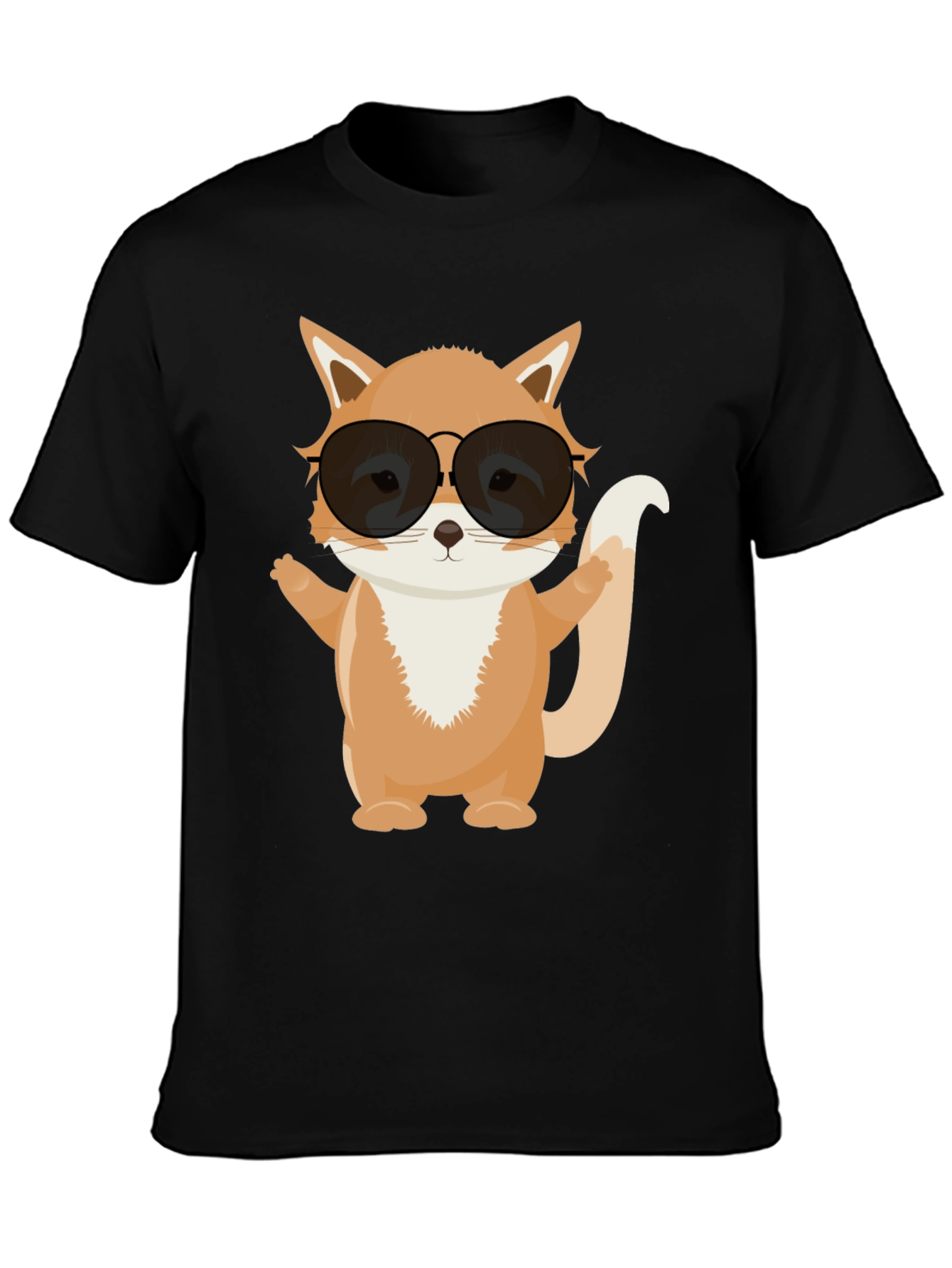 Cool Fox Graphic Tee - Black T-Shirt