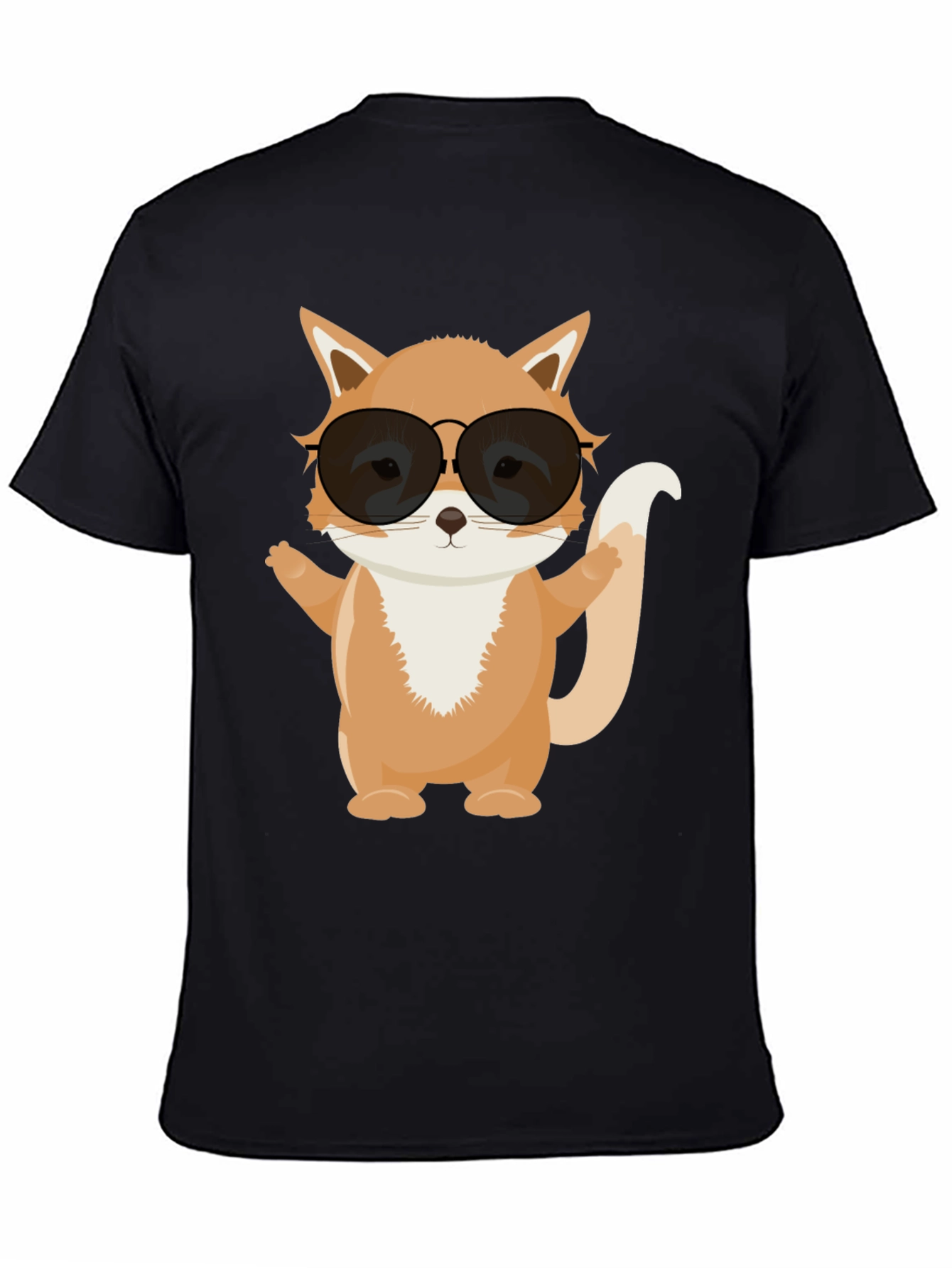 Cool Fox Graphic Tee - Black T-Shirt