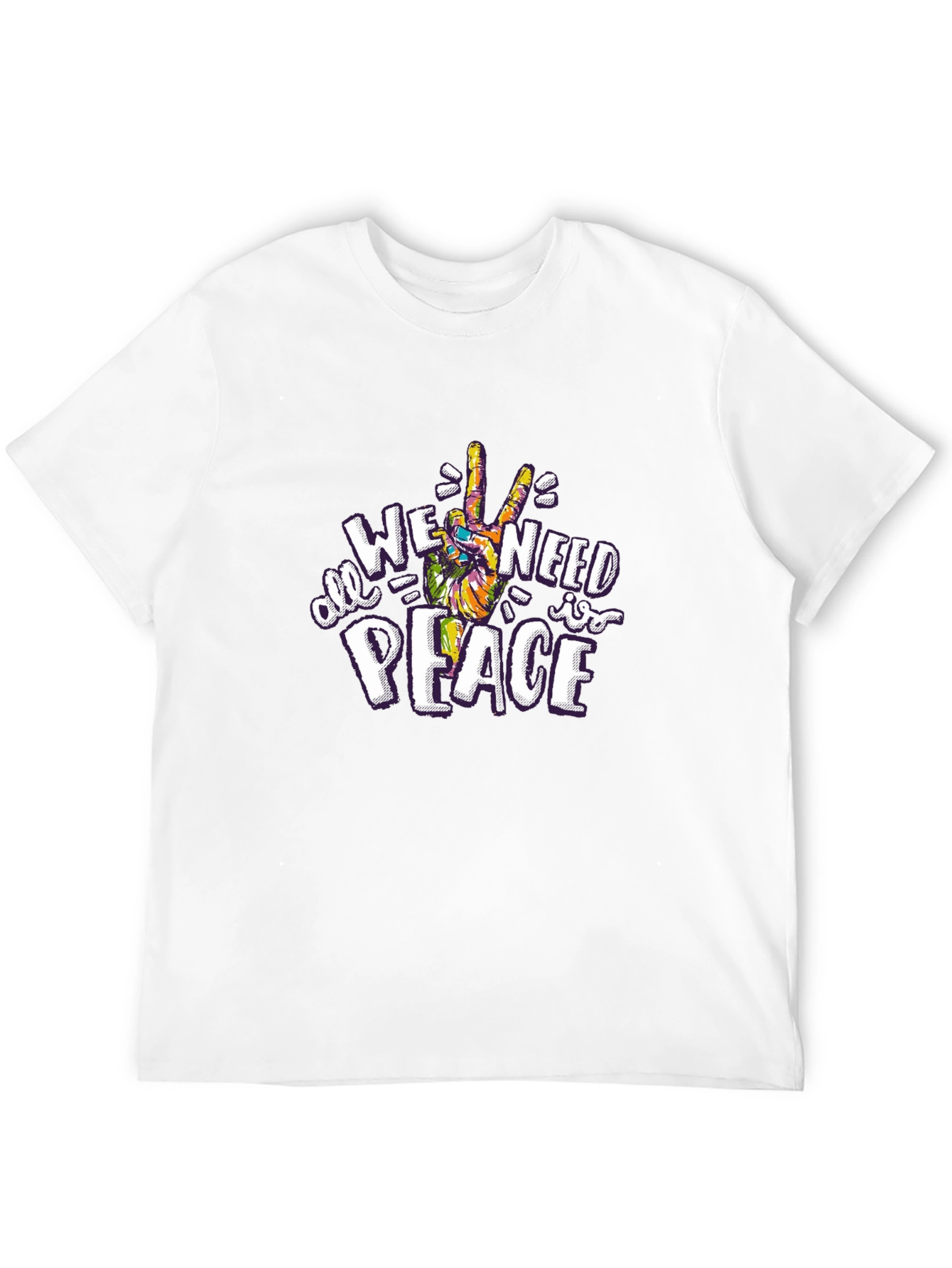 All We Need Is Peace Graphic Tee - Black