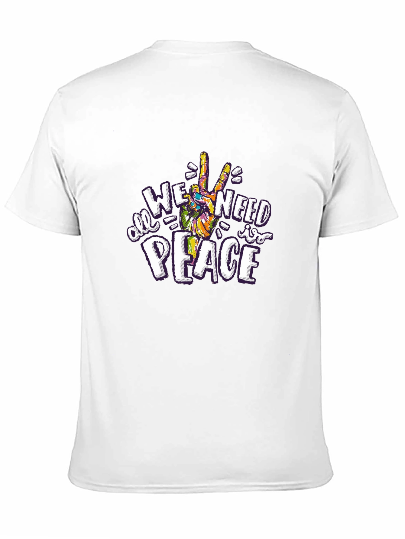 All We Need Is Peace Graphic Tee - Black