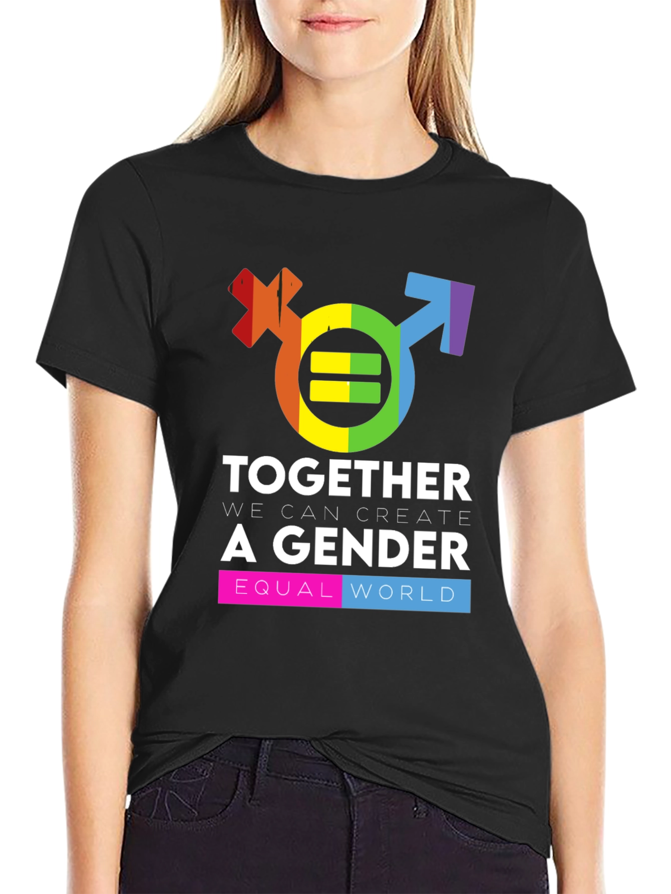 Gender Equality Rainbow Graphic Tee