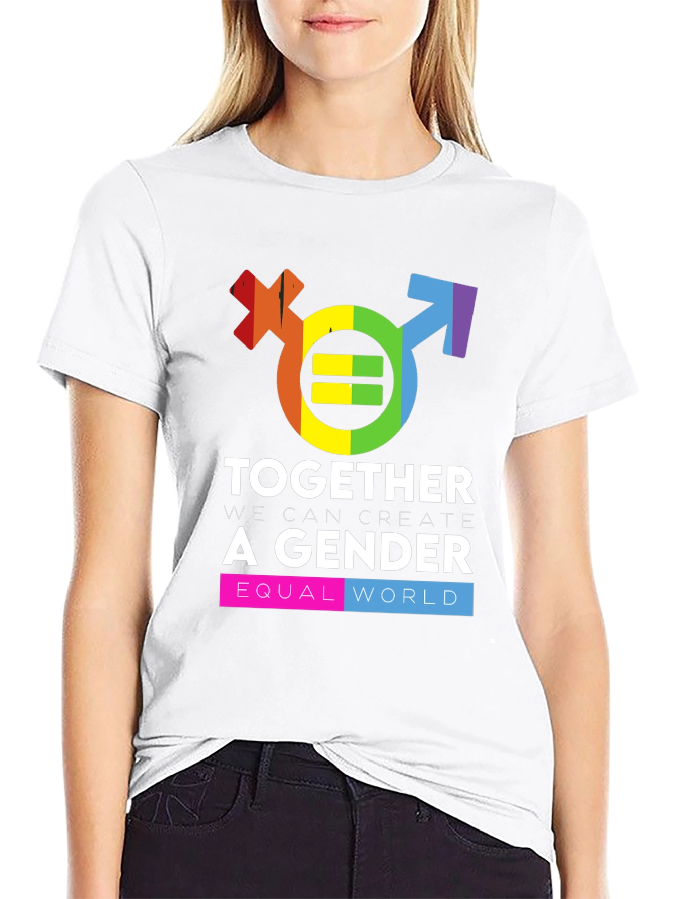 Gender Equality Rainbow Graphic Tee