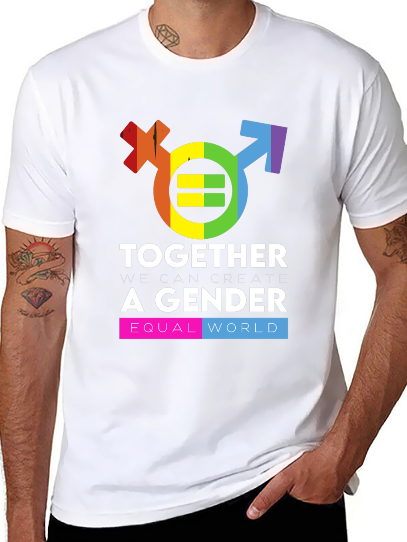 Gender Equality Rainbow Graphic Tee